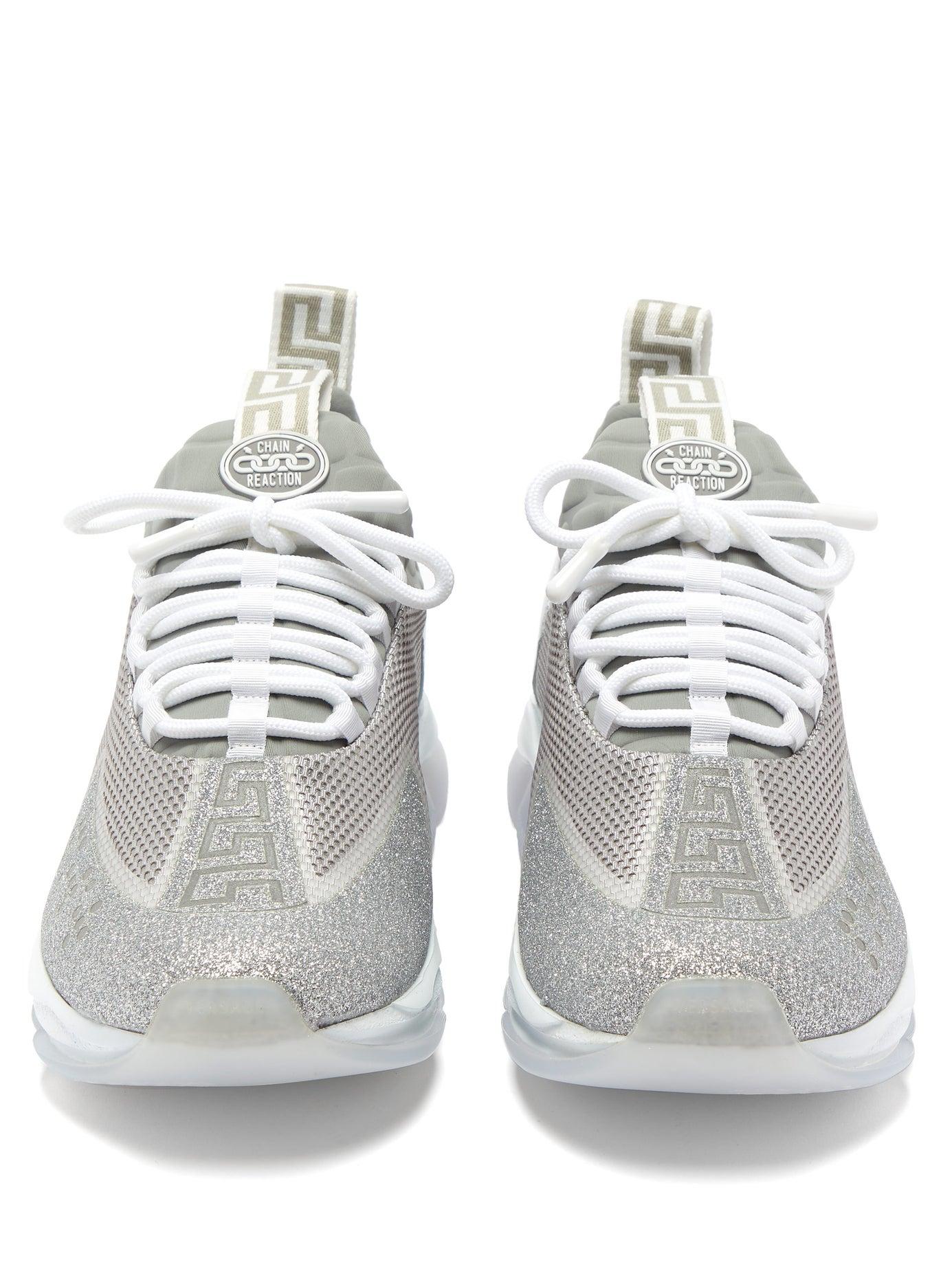 versace silver sneakers
