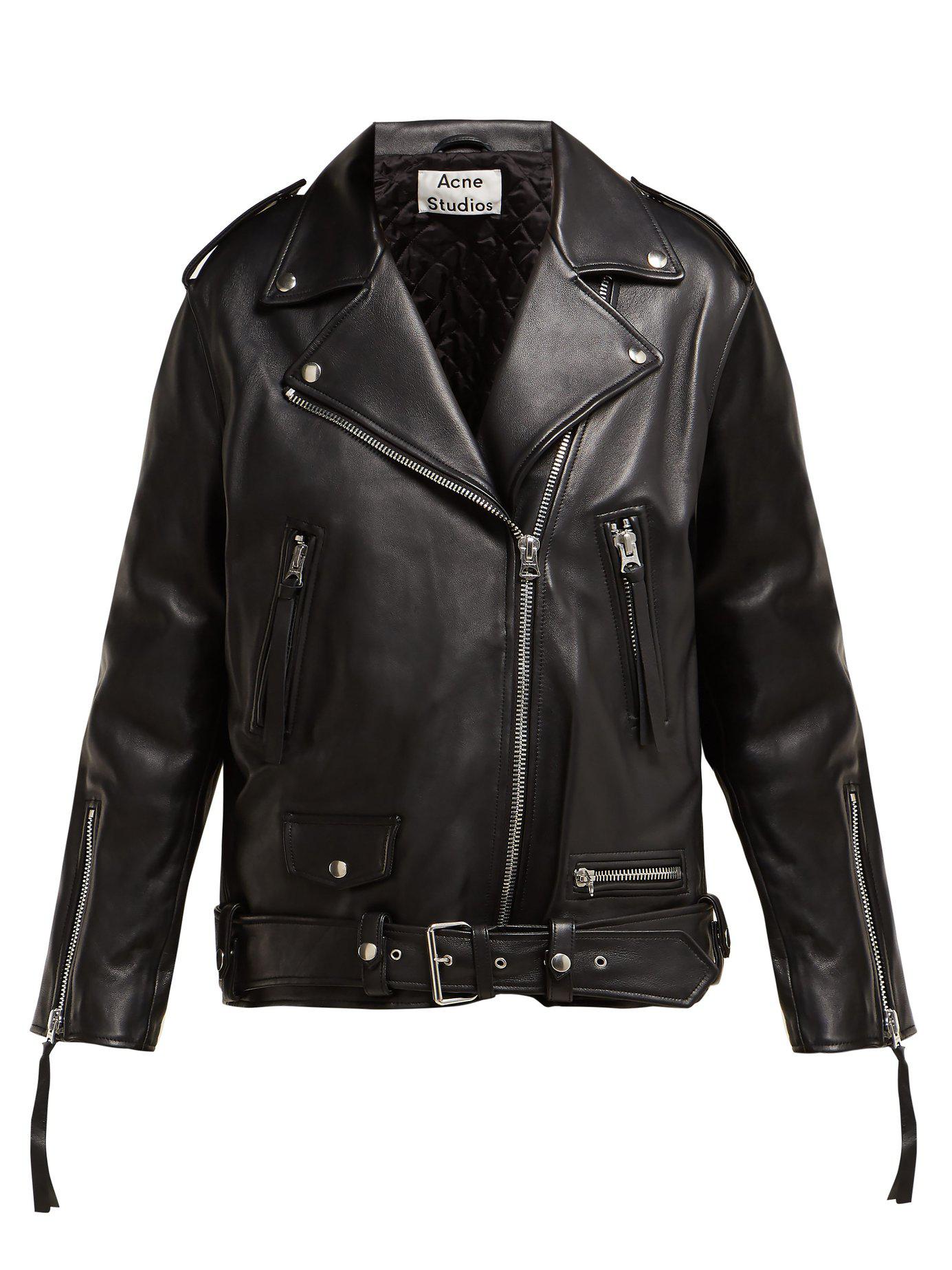 acne studios myrtle leather jacket
