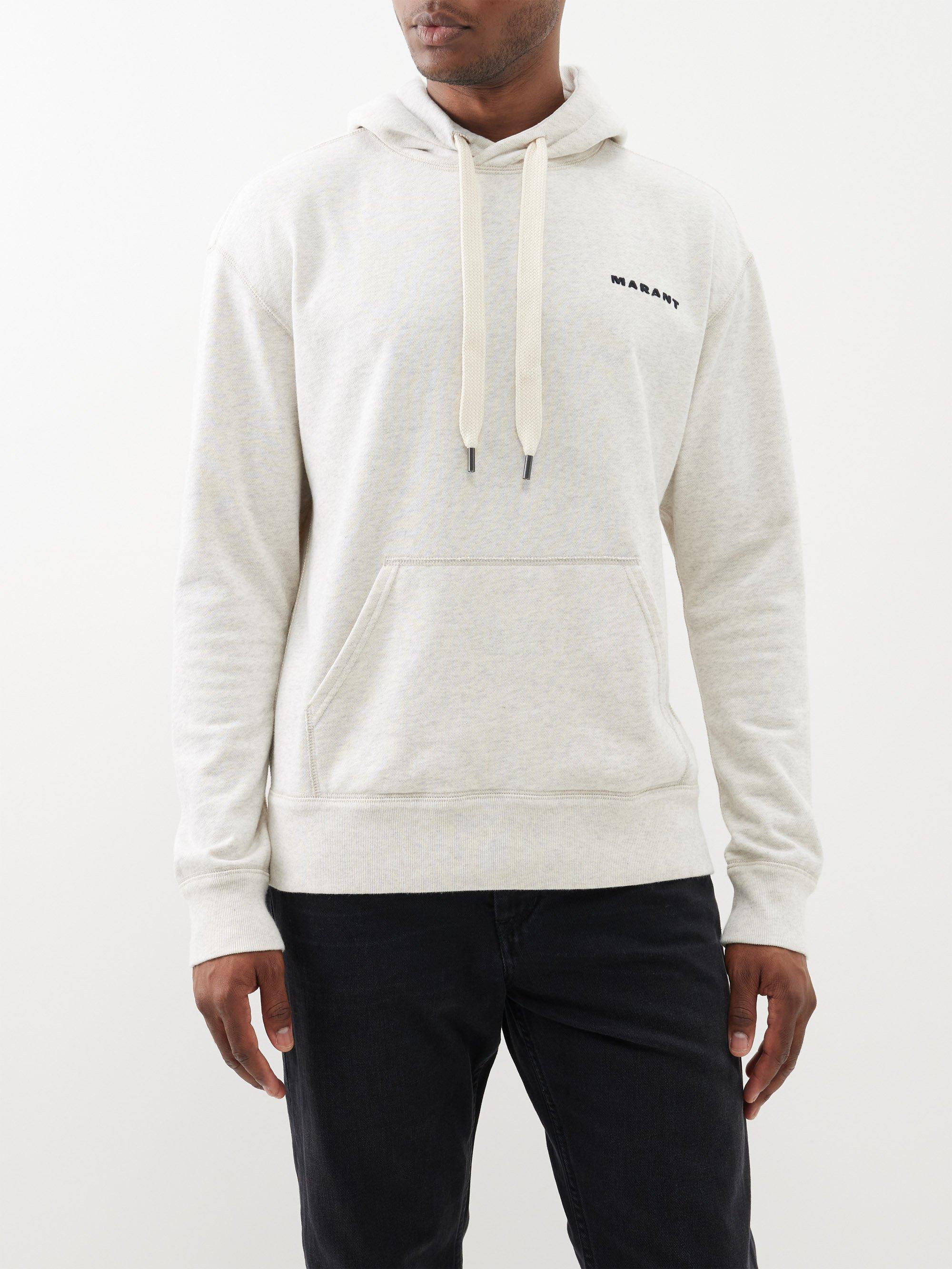 Isabel Marant Marcello Logo-embroidered Cotton-blend Hoodie in for Men | Lyst