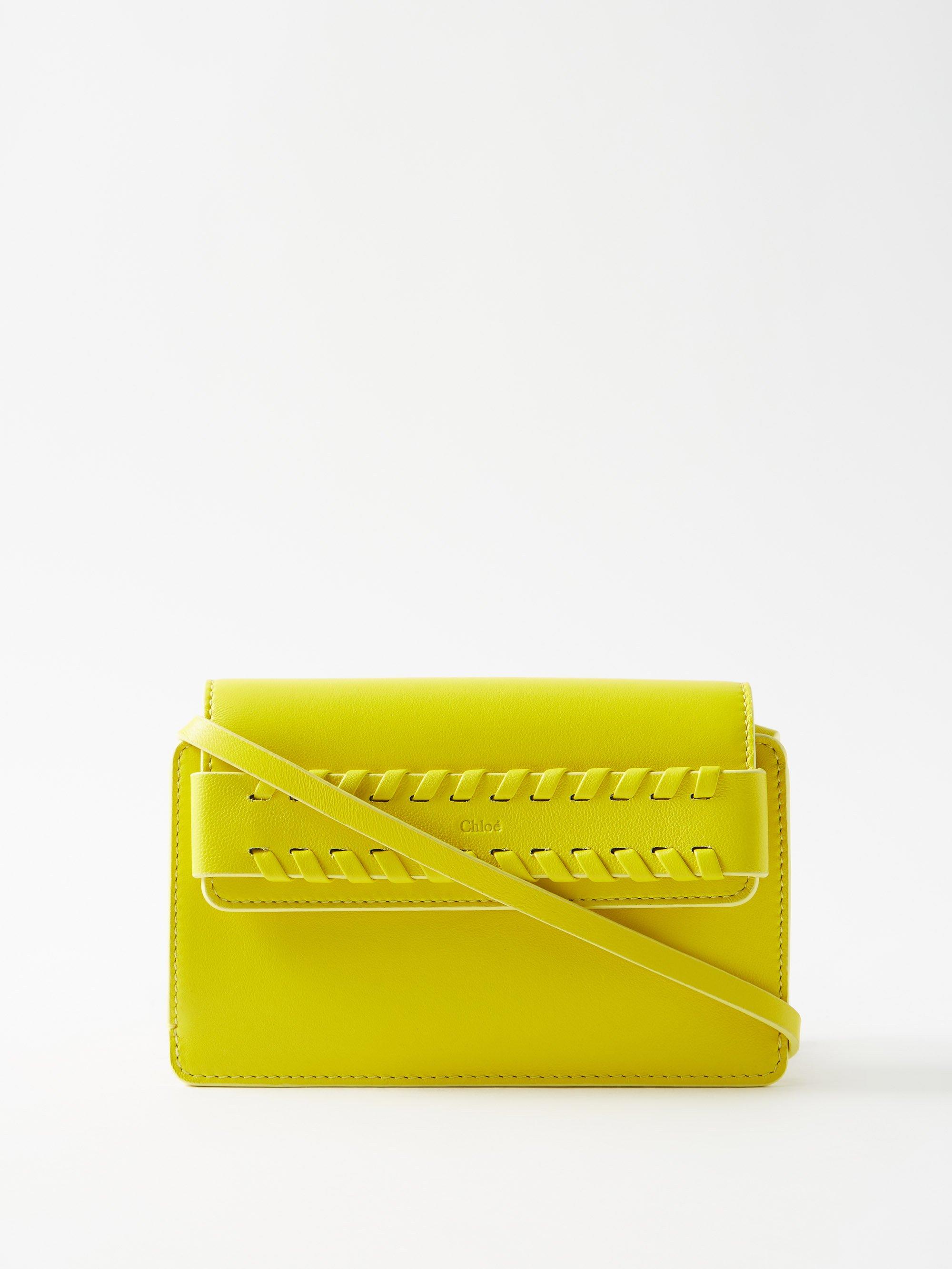 Chloé Mony Mini Leather Crossbody Bag in Yellow Lyst