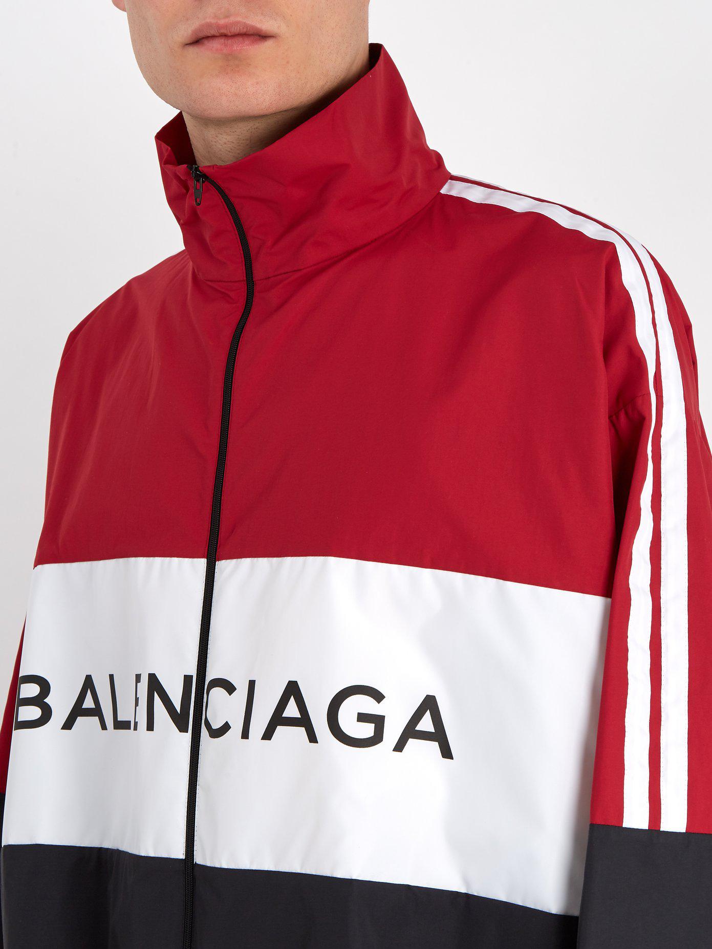 Balenciaga Red White Black Jacket Online Sale, UP TO 56% OFF