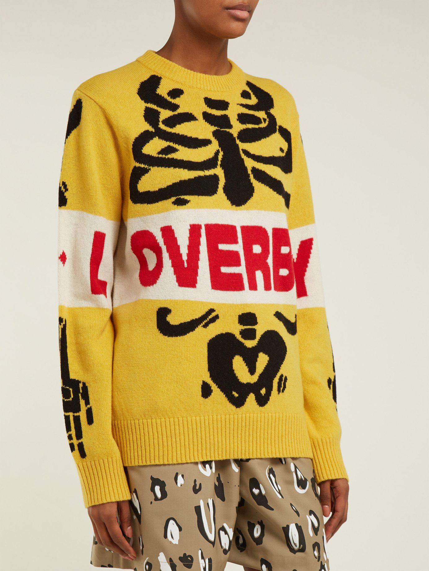Charles Jeffrey Ribcage Wool Sweater in Yellow | Lyst