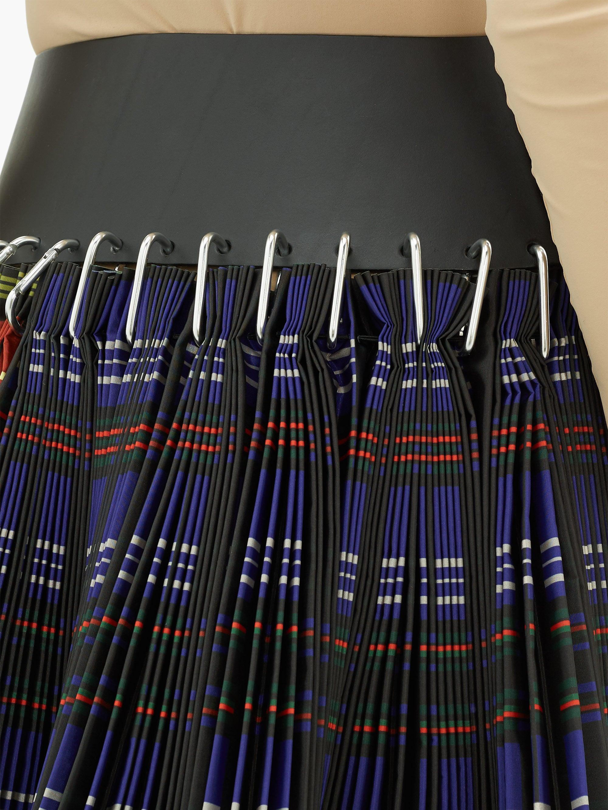 Chopova Lowena Pleated Tartan-check Wool-blend Mini Skirt in Black