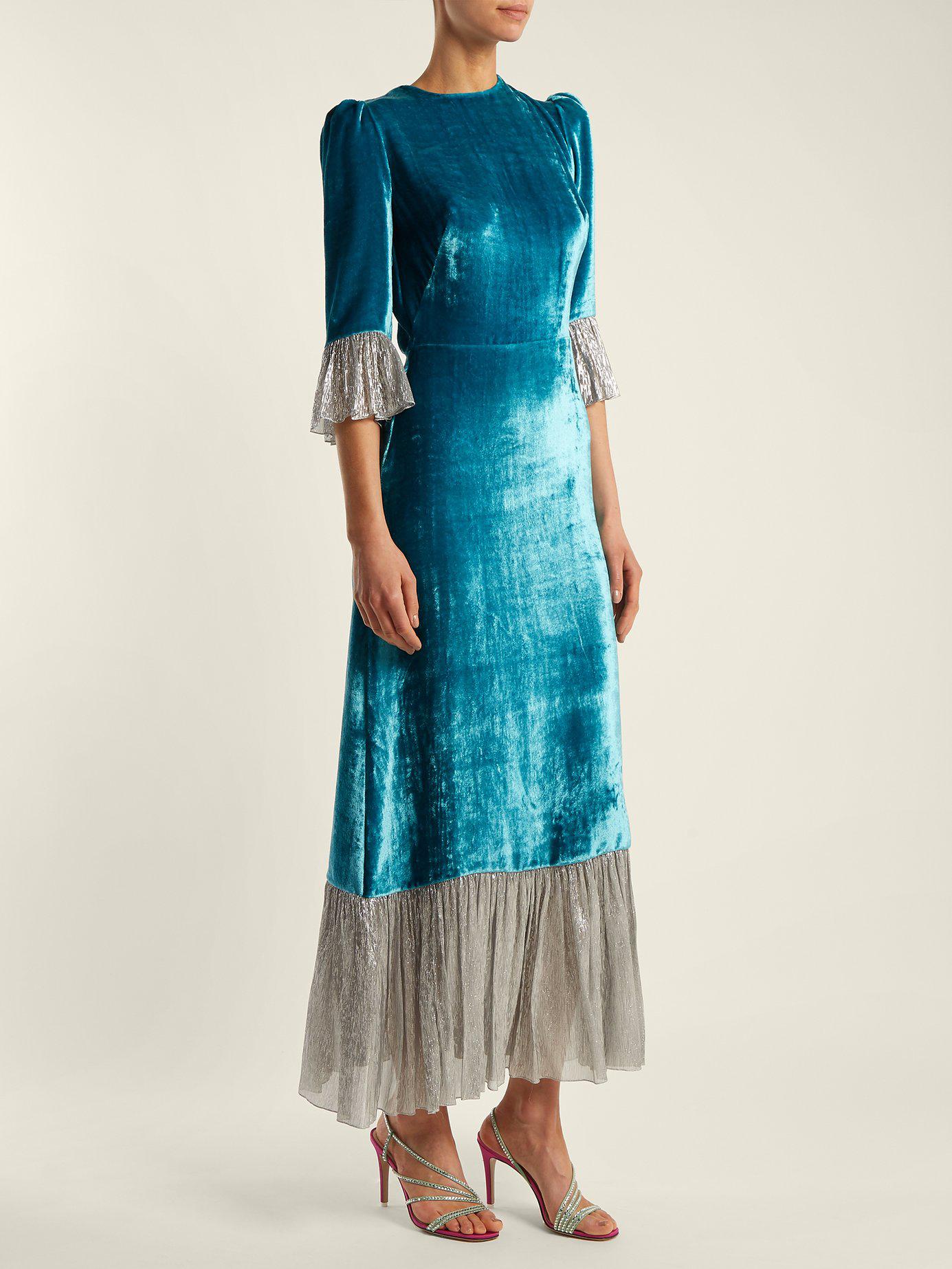 Wife Festival Crushed-velvet Dress 