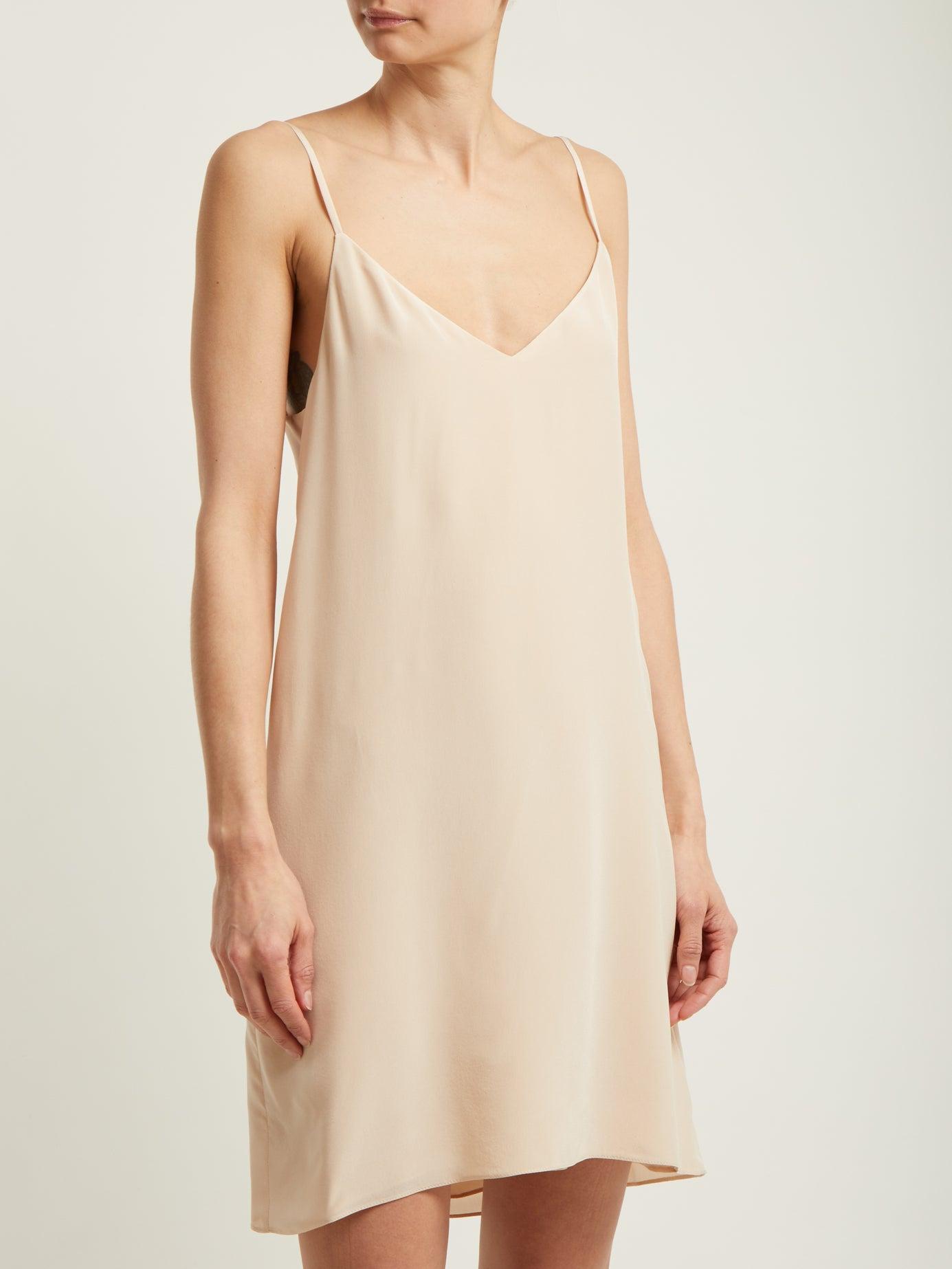 Deep v neck slip dress top