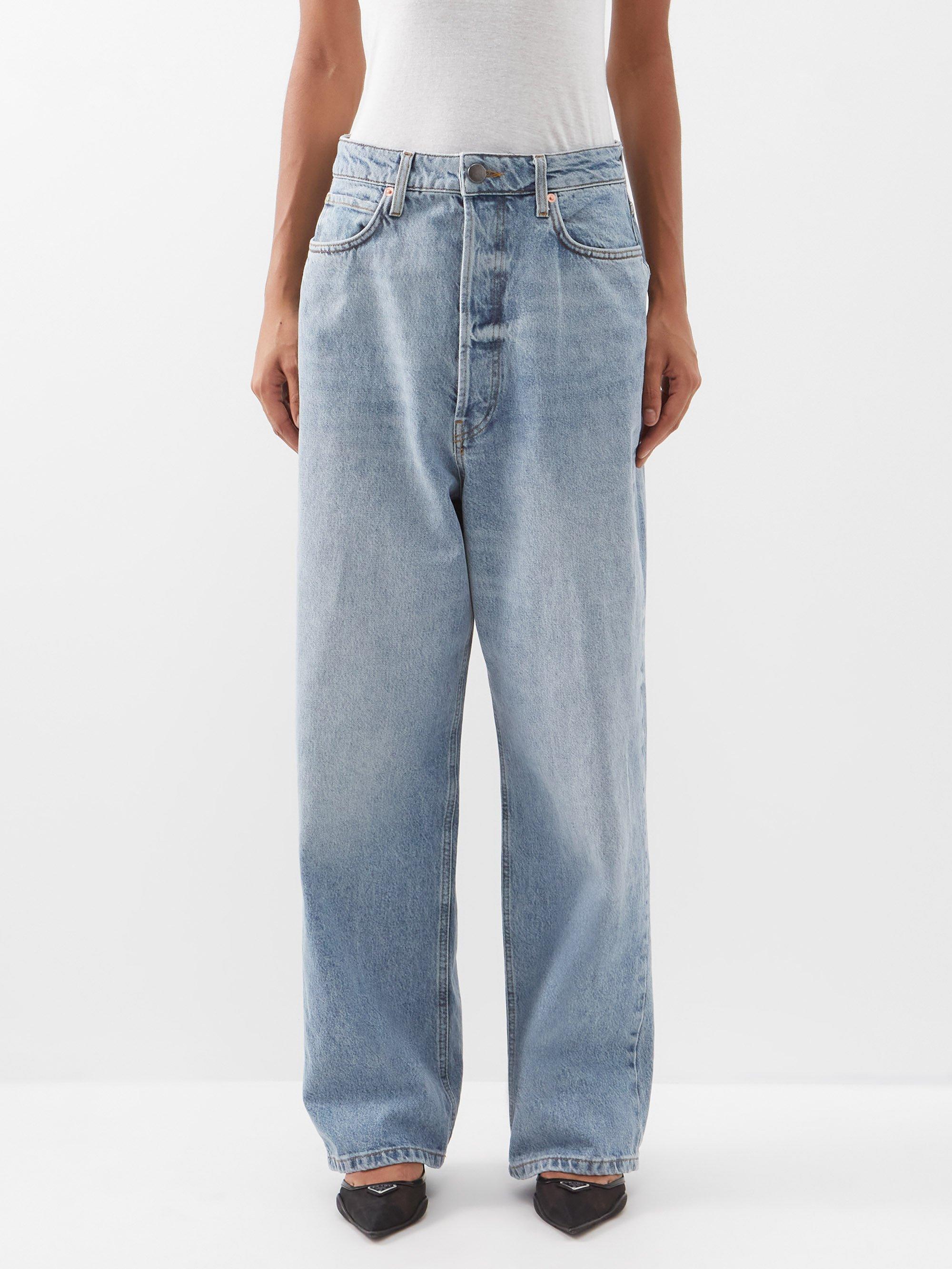 Raey Drop Organic-cotton Low-rise Baggy Jeans in Blue | Lyst
