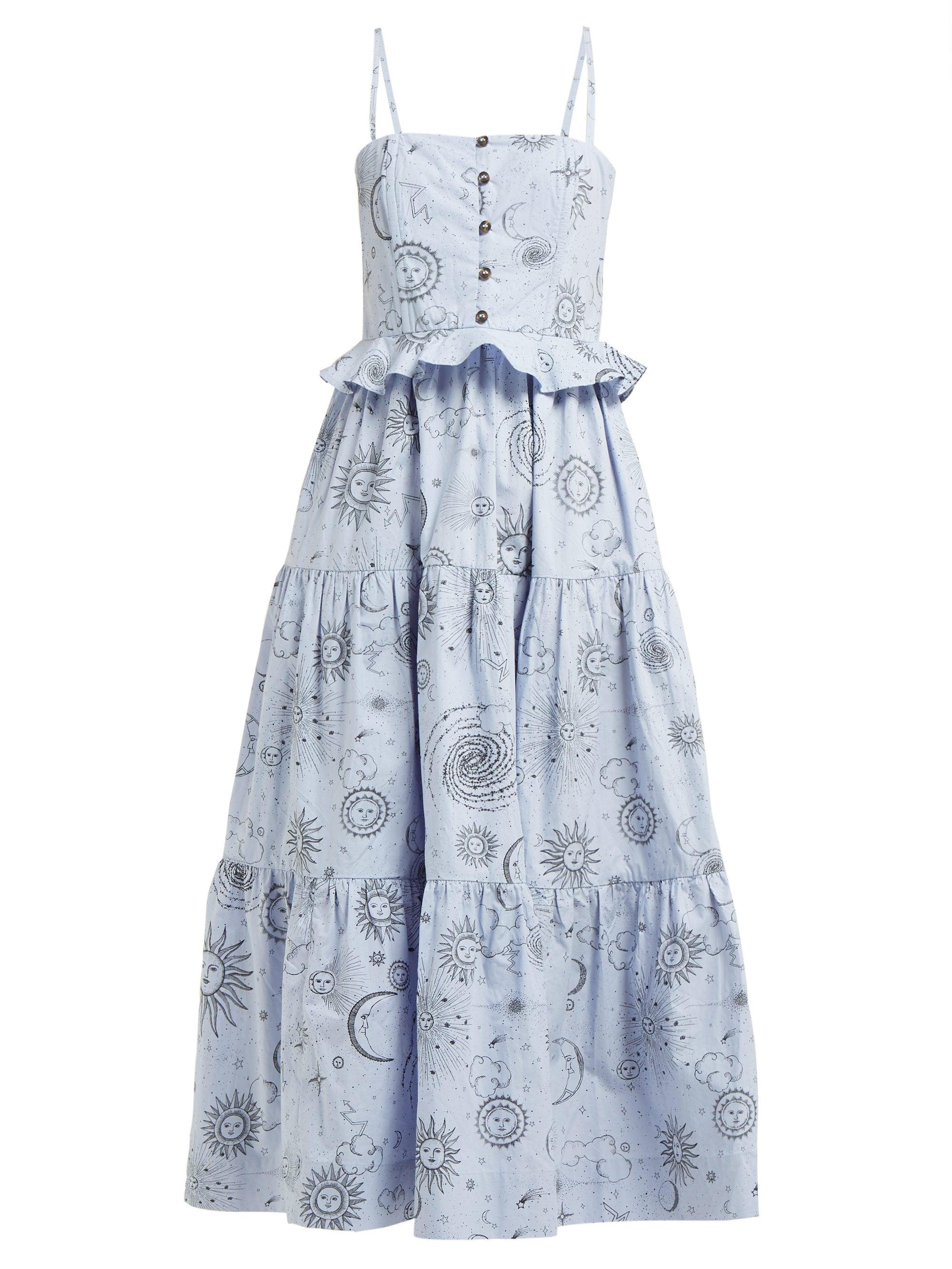 Cotton-poplin Midi Dress 