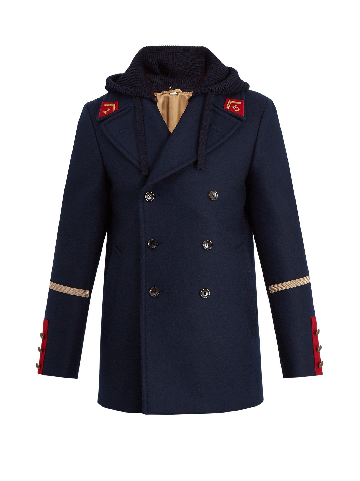 gucci coat navy