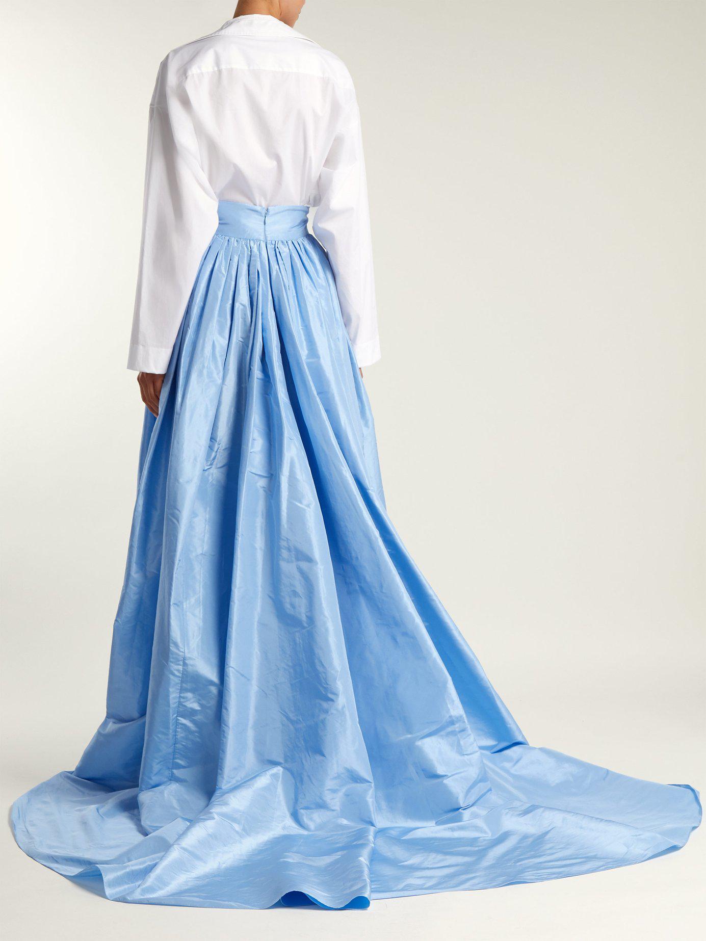 Carolina Herrera High-rise Silk-taffeta Ball-gown Skirt in Light Blue ...
