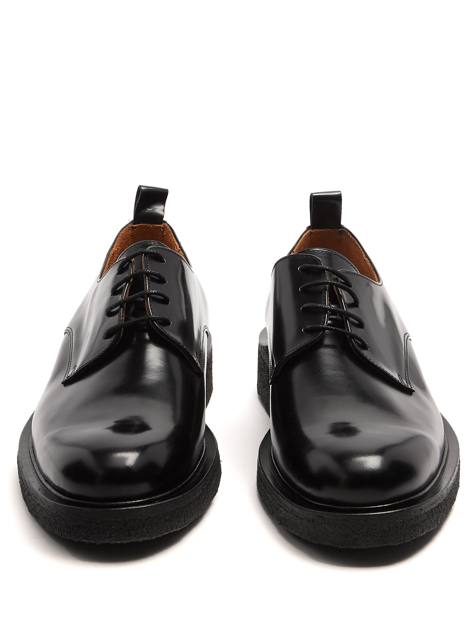 AMI Leather Derby Shoes in Black for Men - Lyst