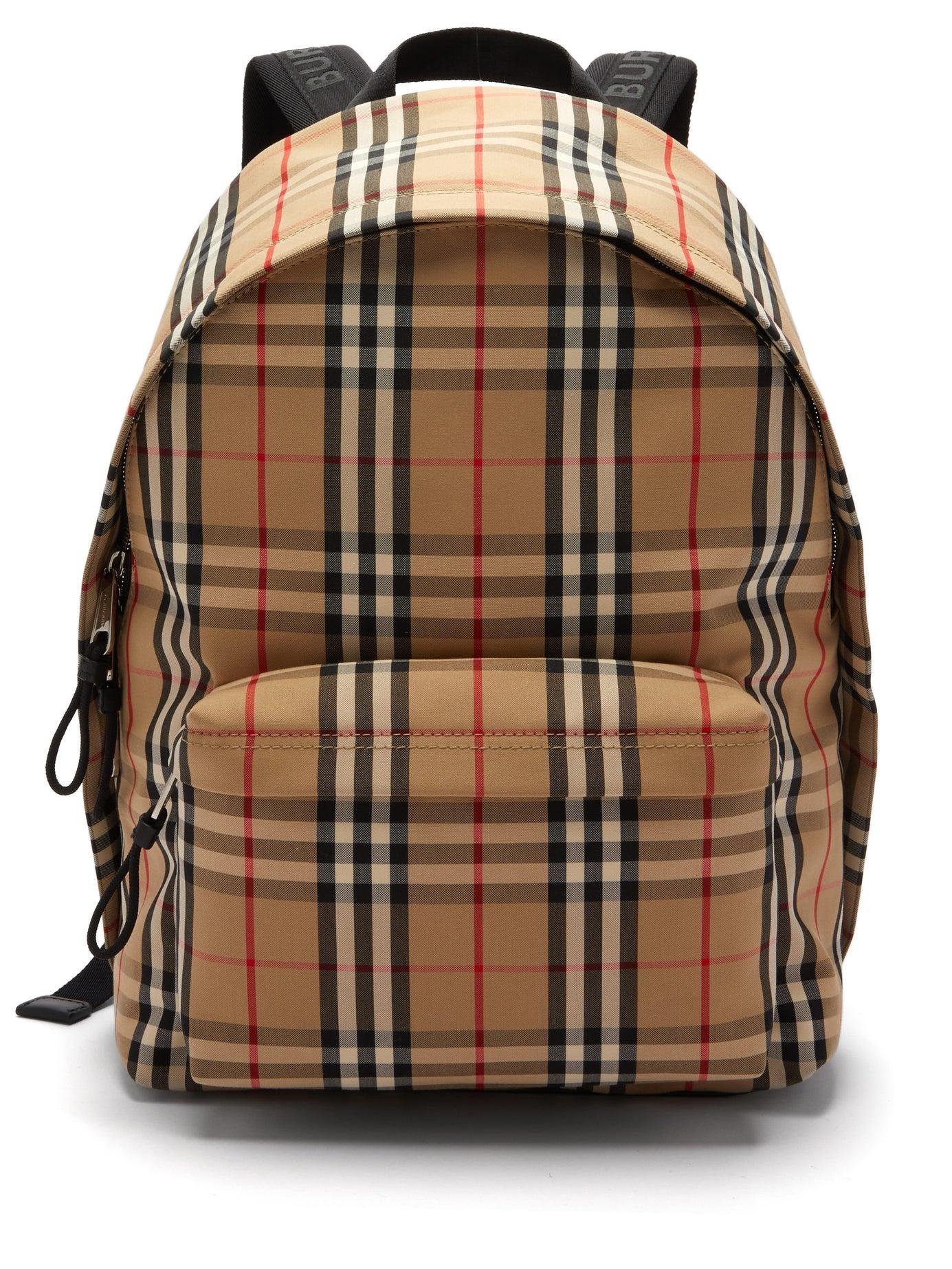 Burberry vintage discount check nylon backpack