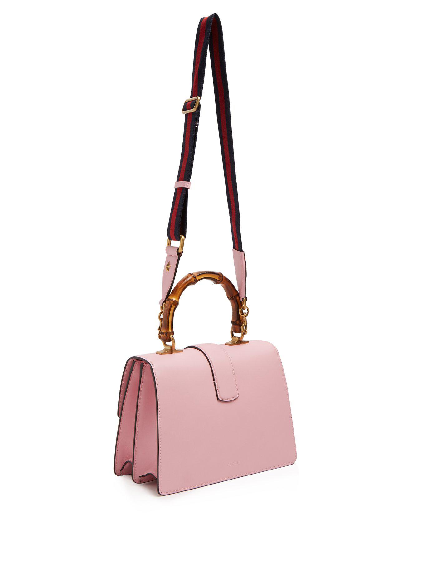 Gucci Dionysus Medium Bamboo Handle Leather Bag in Pink - Lyst