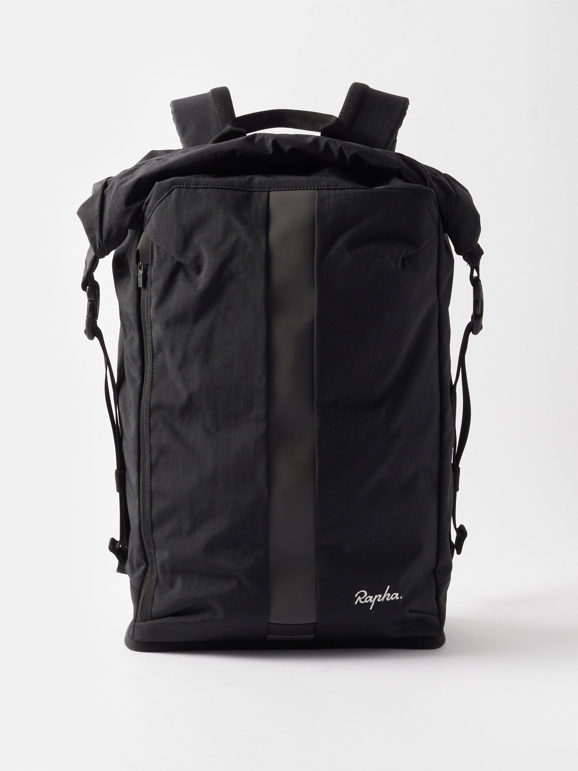 Rapha Roll-top Waxed-nylon Backpack in Black for Men | Lyst