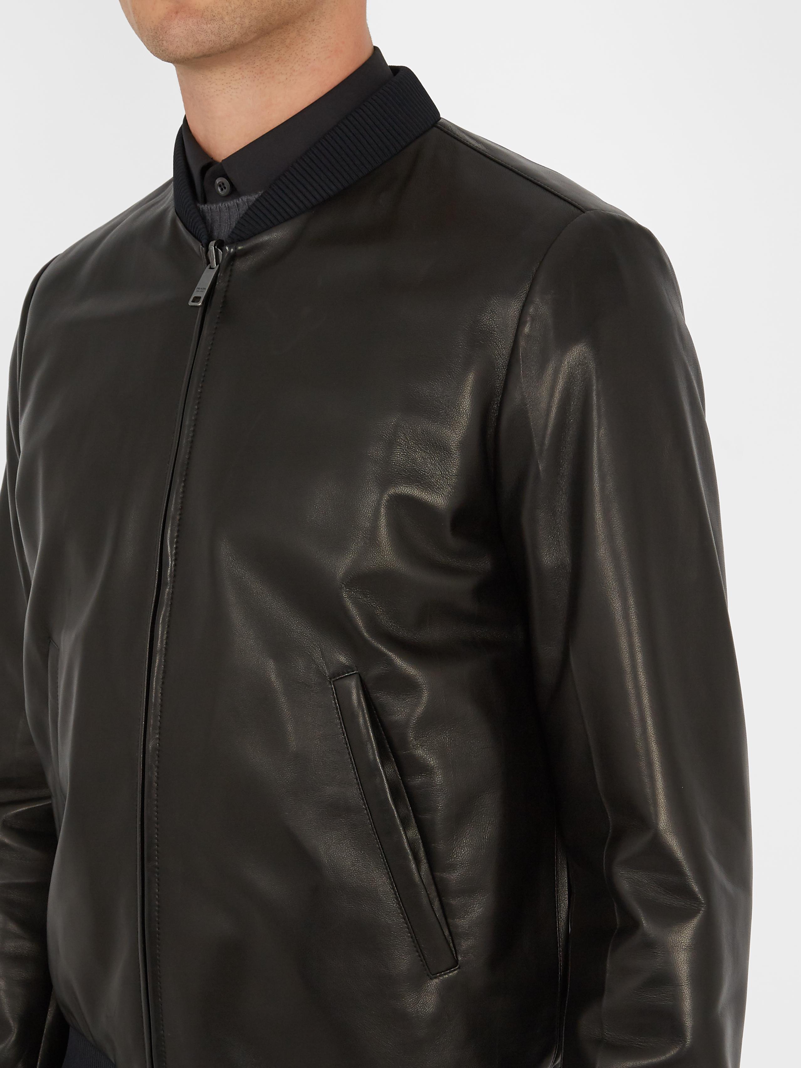 prada leather bomber jacket