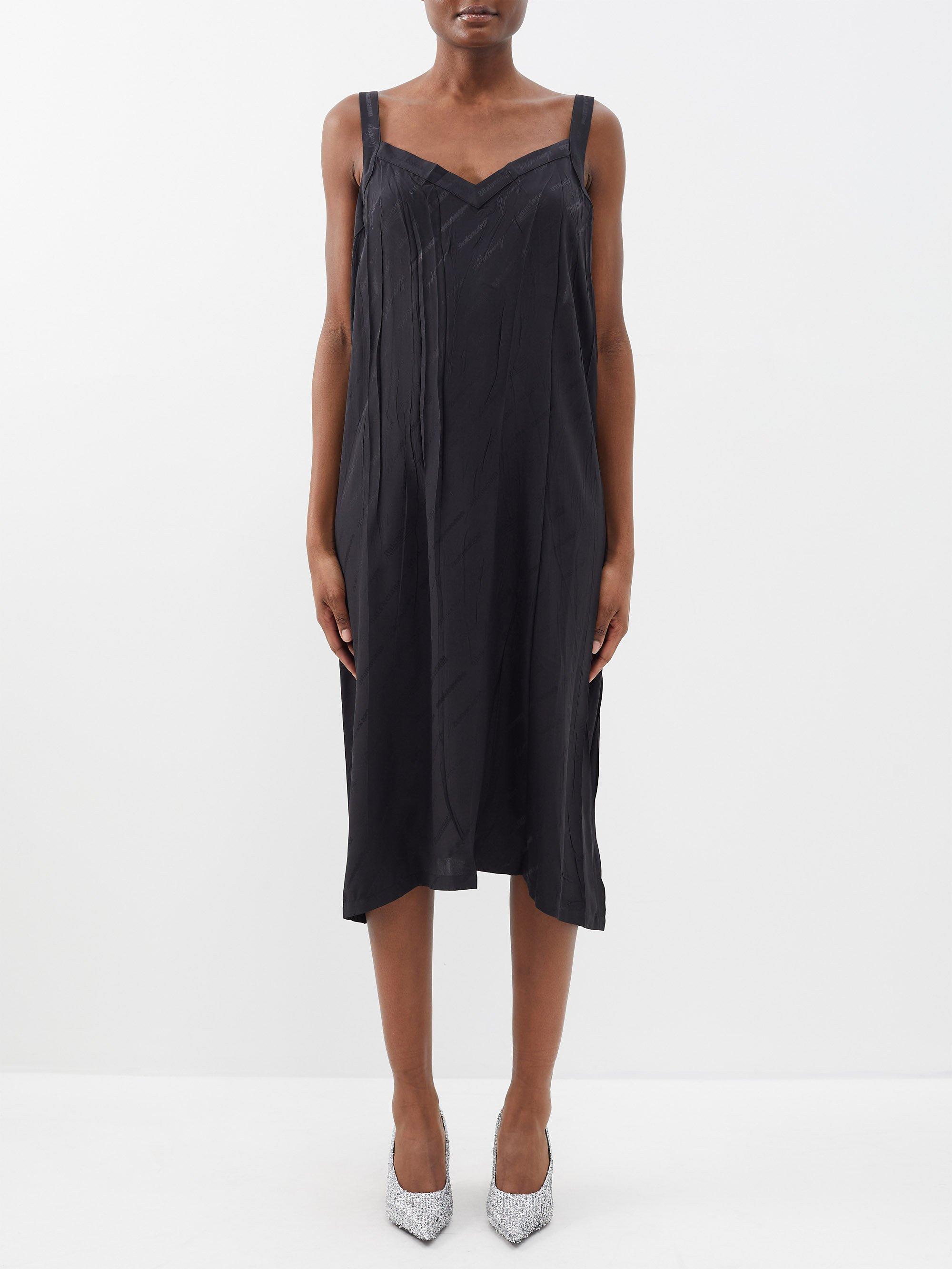 balenciaga logo dress