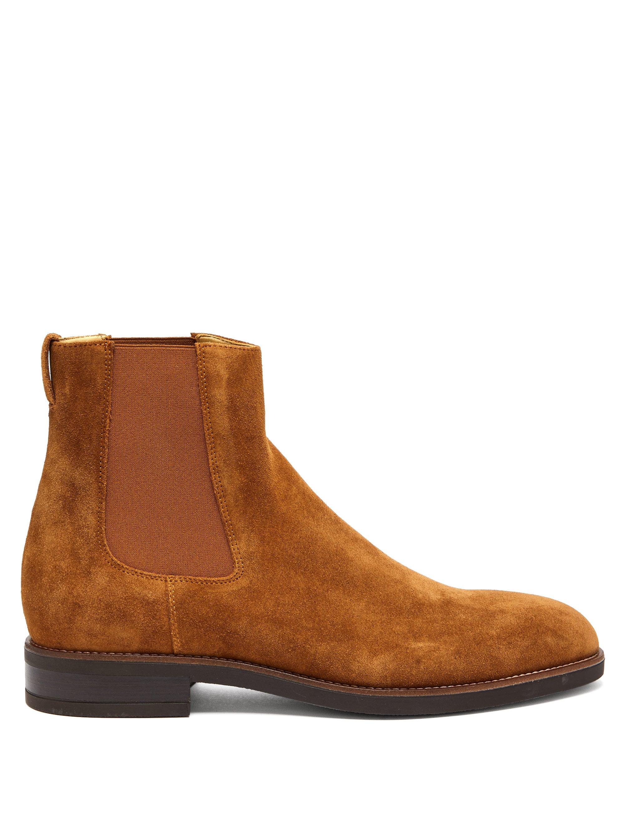 Paul Smith Canon Suede Chelsea Boots in Tan (Brown) for Men - Lyst