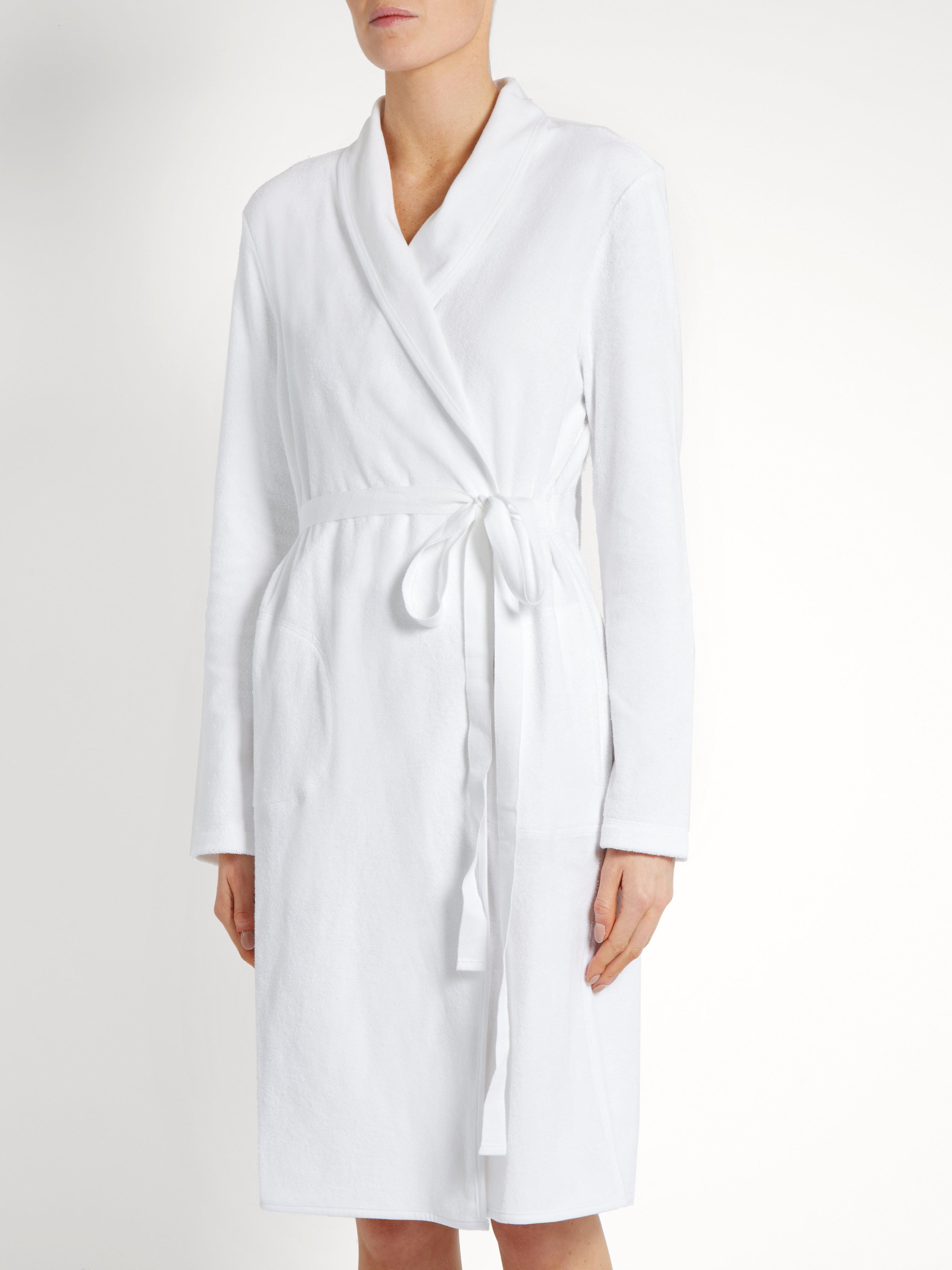 Robe de chambre en coton éponge Coton Skin en coloris ...