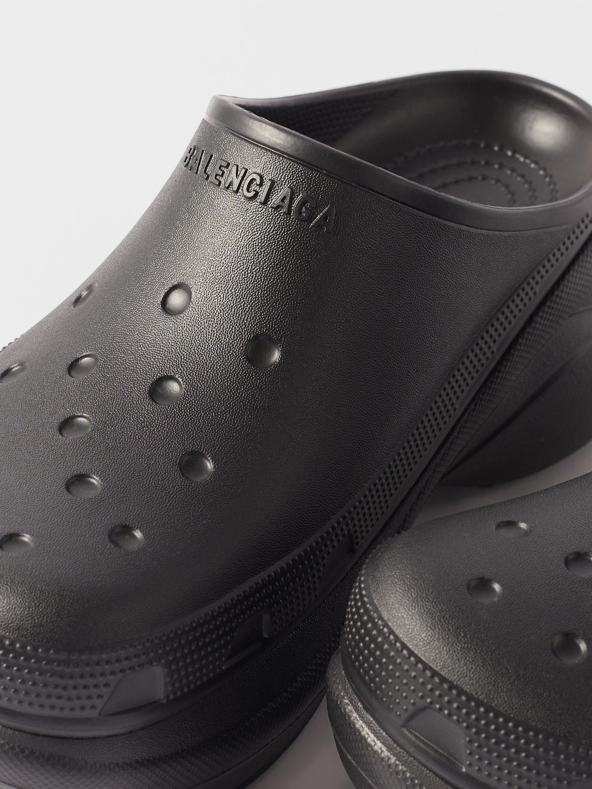 Balenciaga X Crocs 5 Platform Rubber Clogs in Black | Lyst