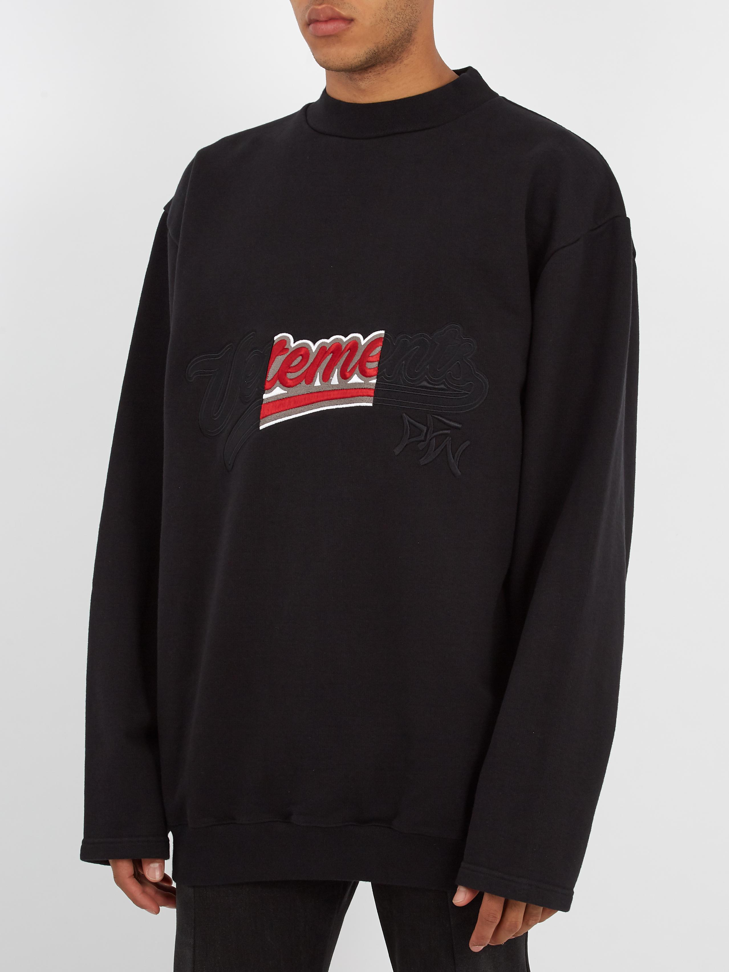 vetements logo sweatshirt