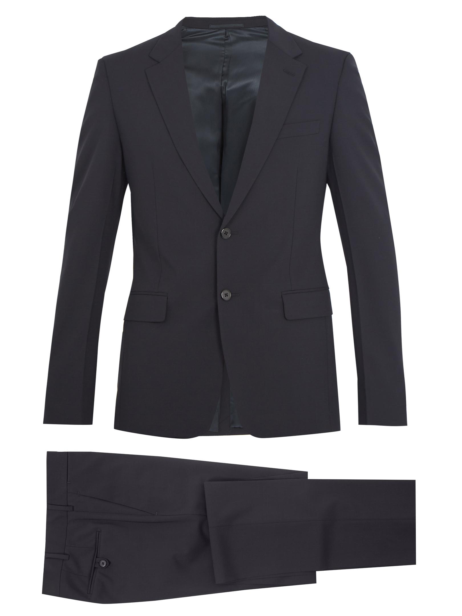 Lyst - Prada Slim-fit Wool-blend Suit in Blue for Men
