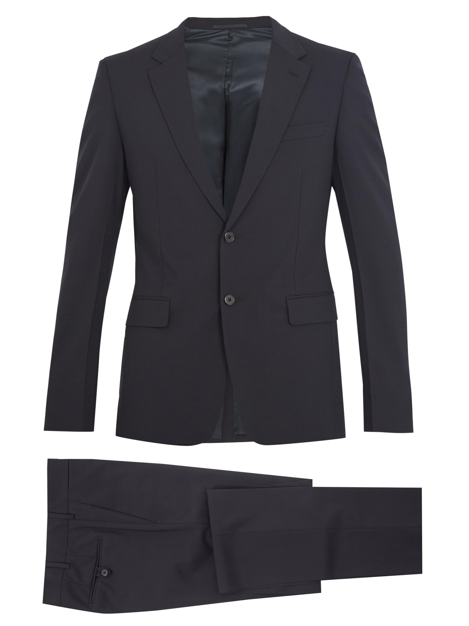 Lyst Prada Slimfit Woolblend Suit in Blue for Men