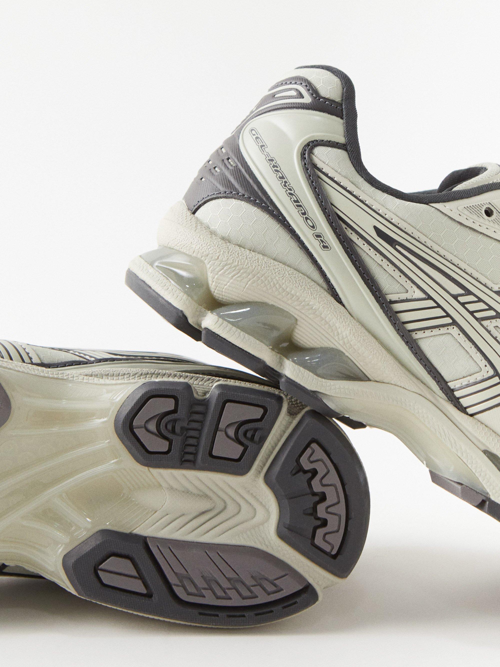 Asics Gel-kayano 14 Faux-leather And Rubber Trainers in White | Lyst