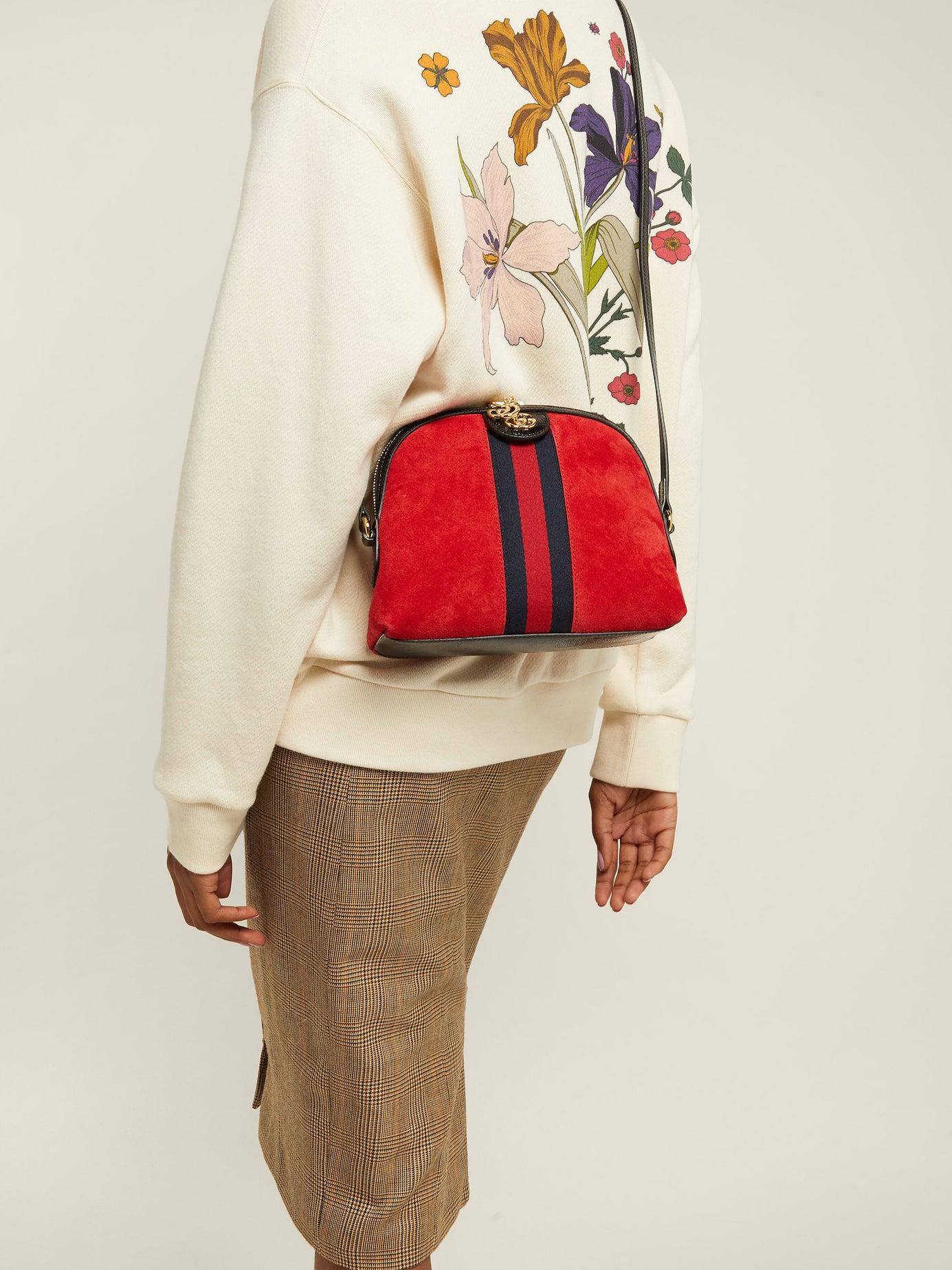gucci ophidia red suede