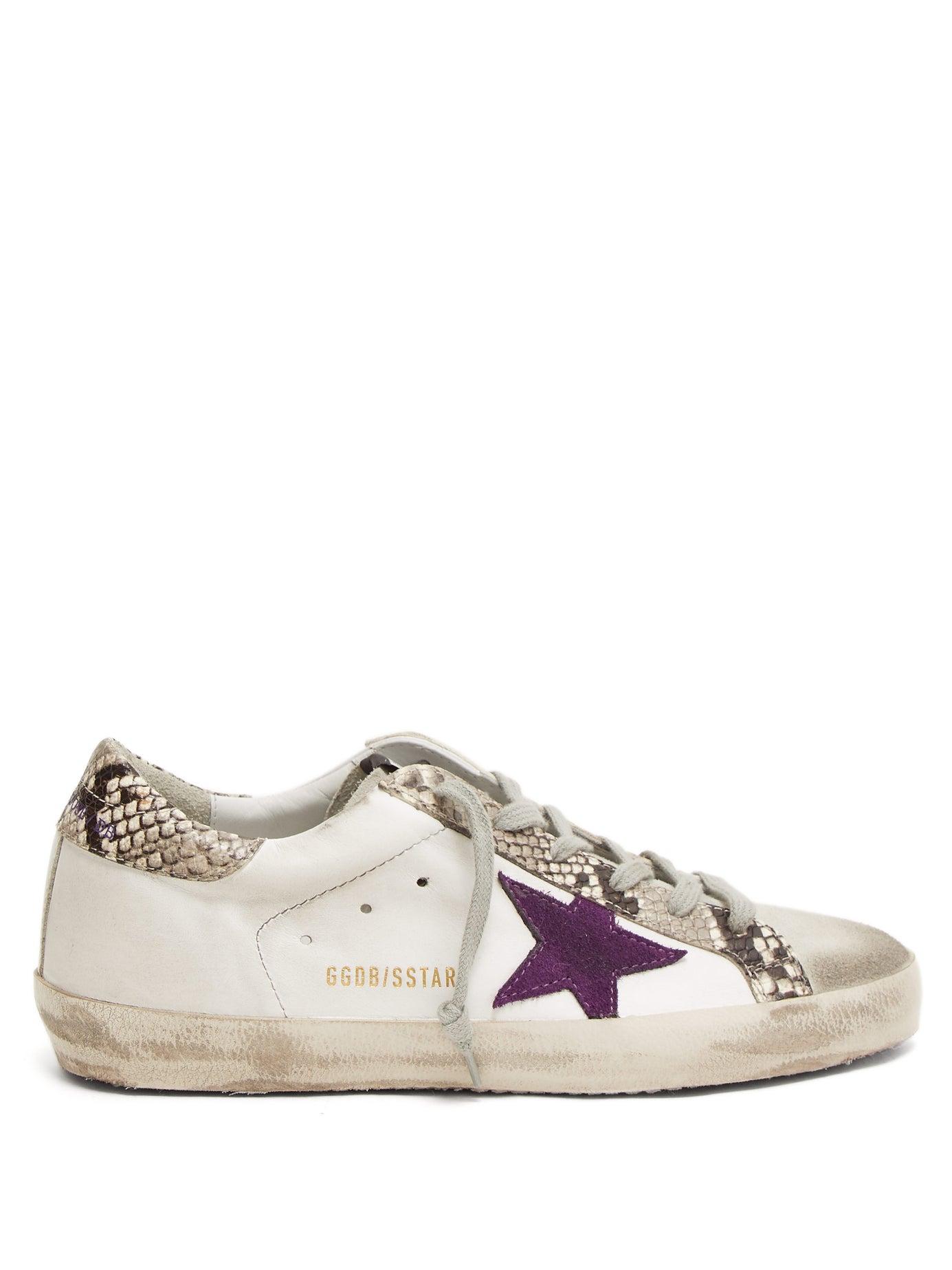 Golden Goose Deluxe Brand Superstar Python-effect Leather Trainers in ...