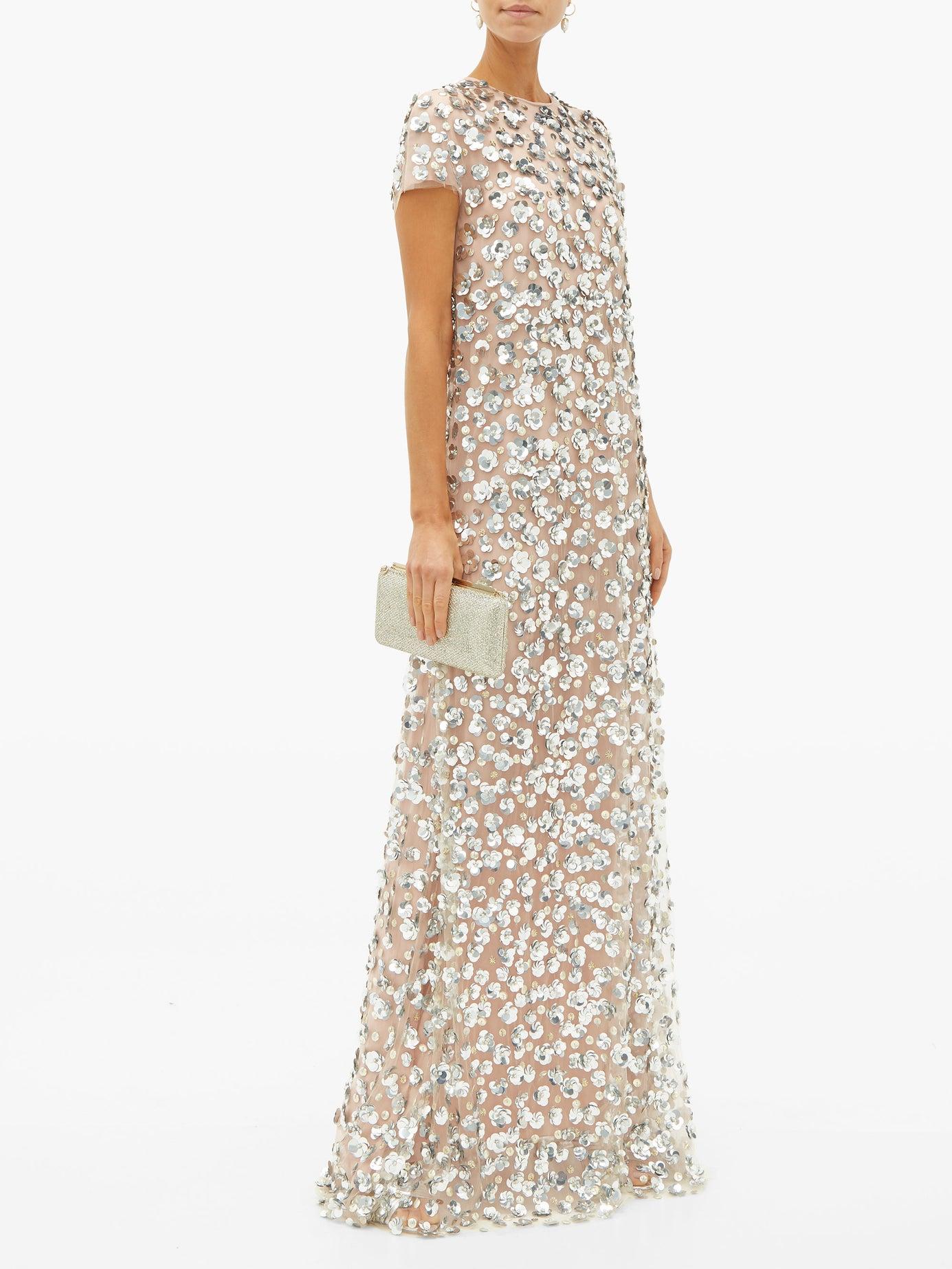 Carolina herrera sequin clearance dress