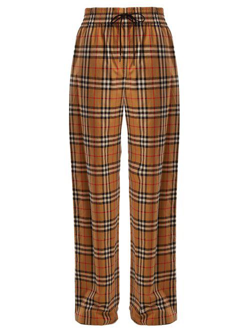 Burberry Whynam Classic Check Drawstring Trousers in Brown | Lyst