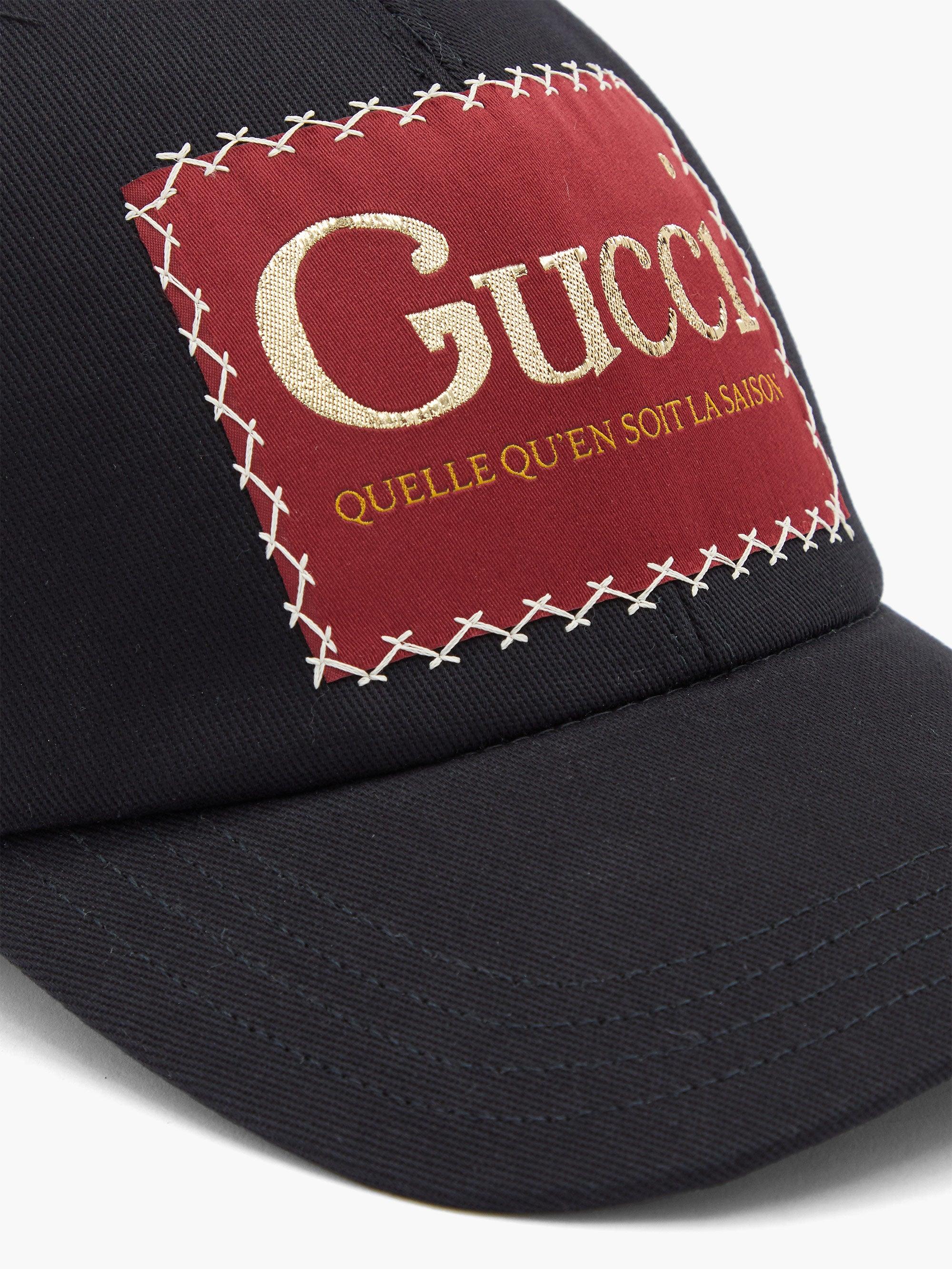 Gucci Cotton Baseball Hat in Black for 