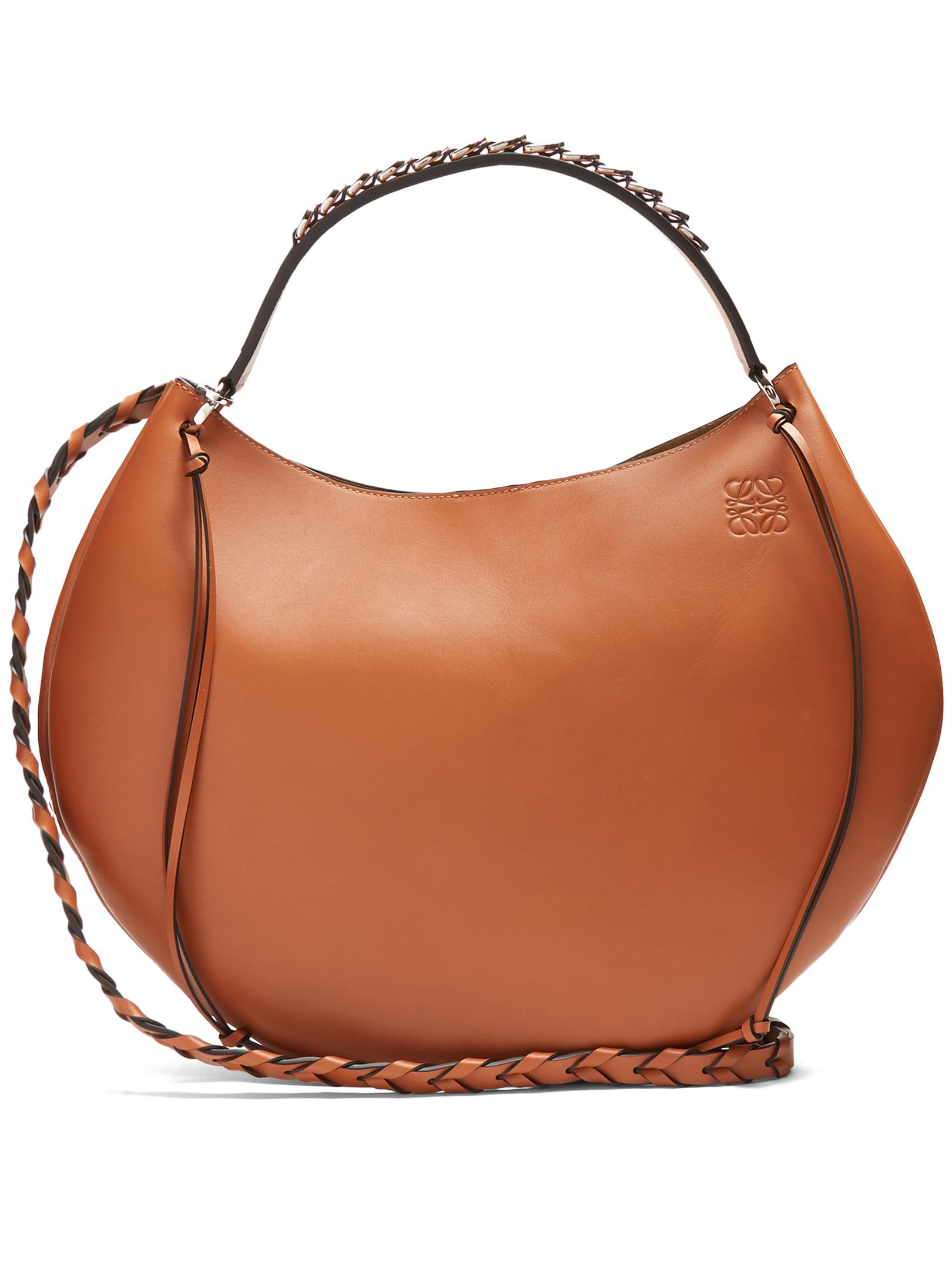 Loewe Fortune Leather Shoulder Bag in Brown - Lyst