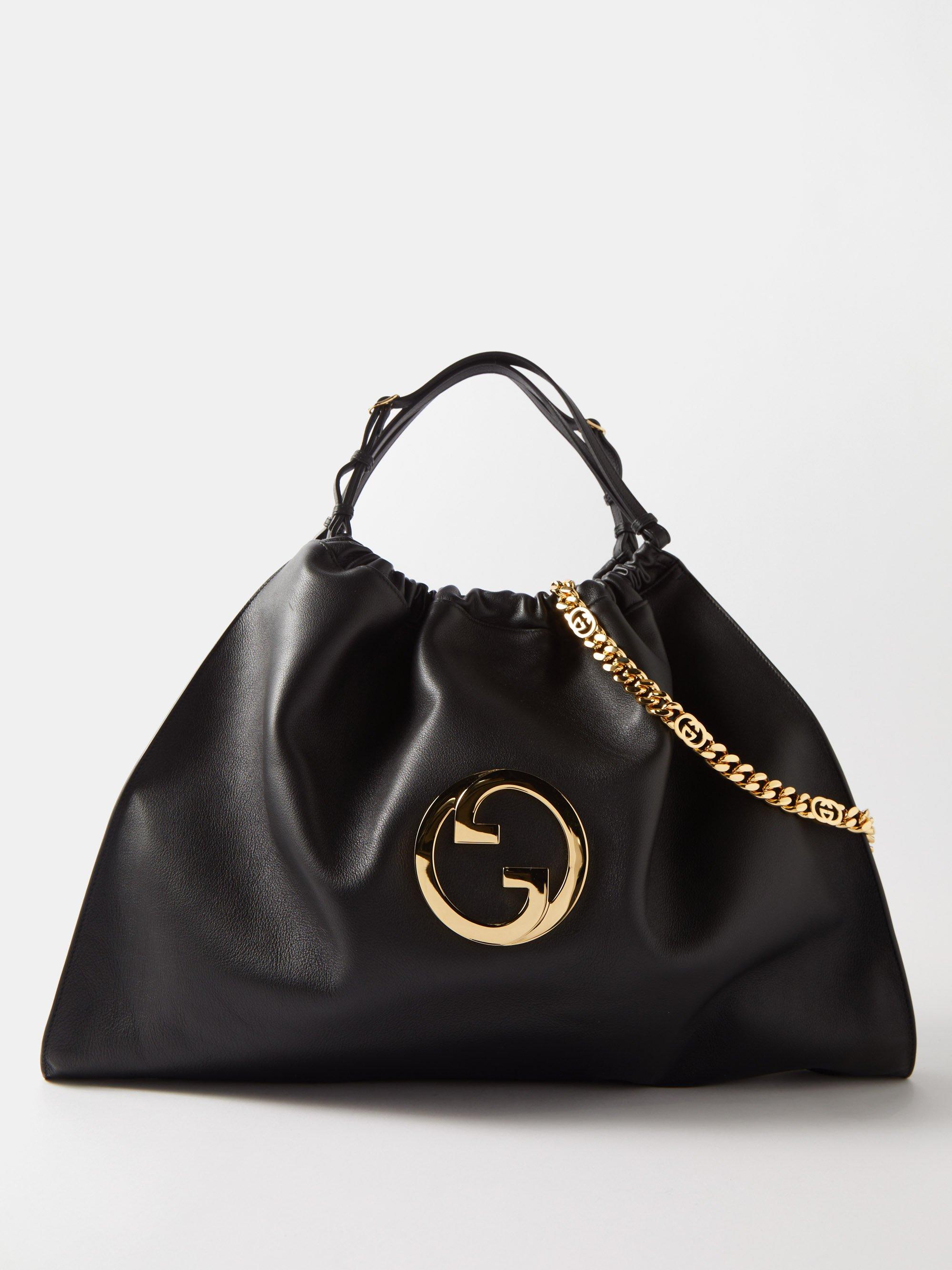 GUCCI New Blondie textured leather-trimmed printed coated-canvas shoulder  bag