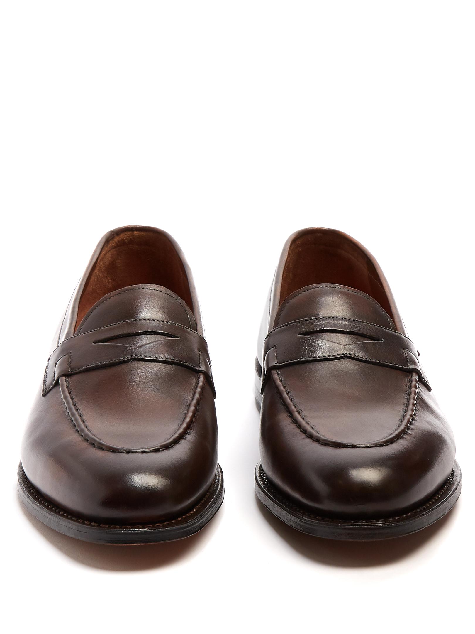 Grenson Lloyd Leather Loafers Brown for | Lyst
