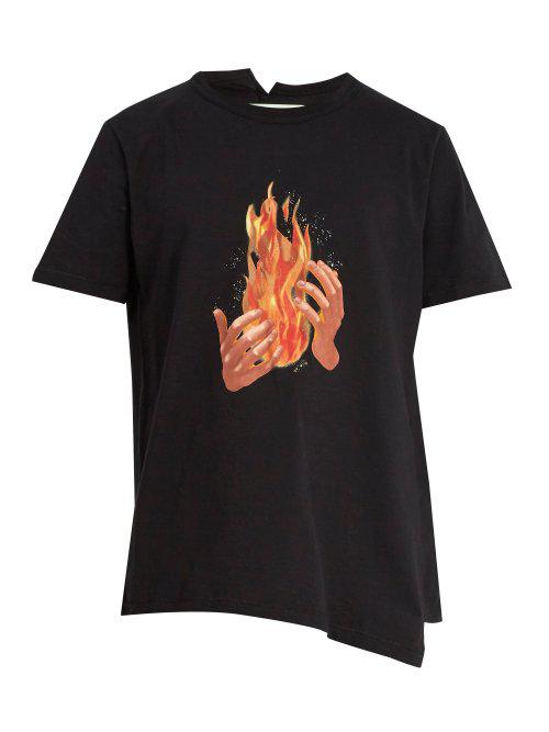 off white fire tee