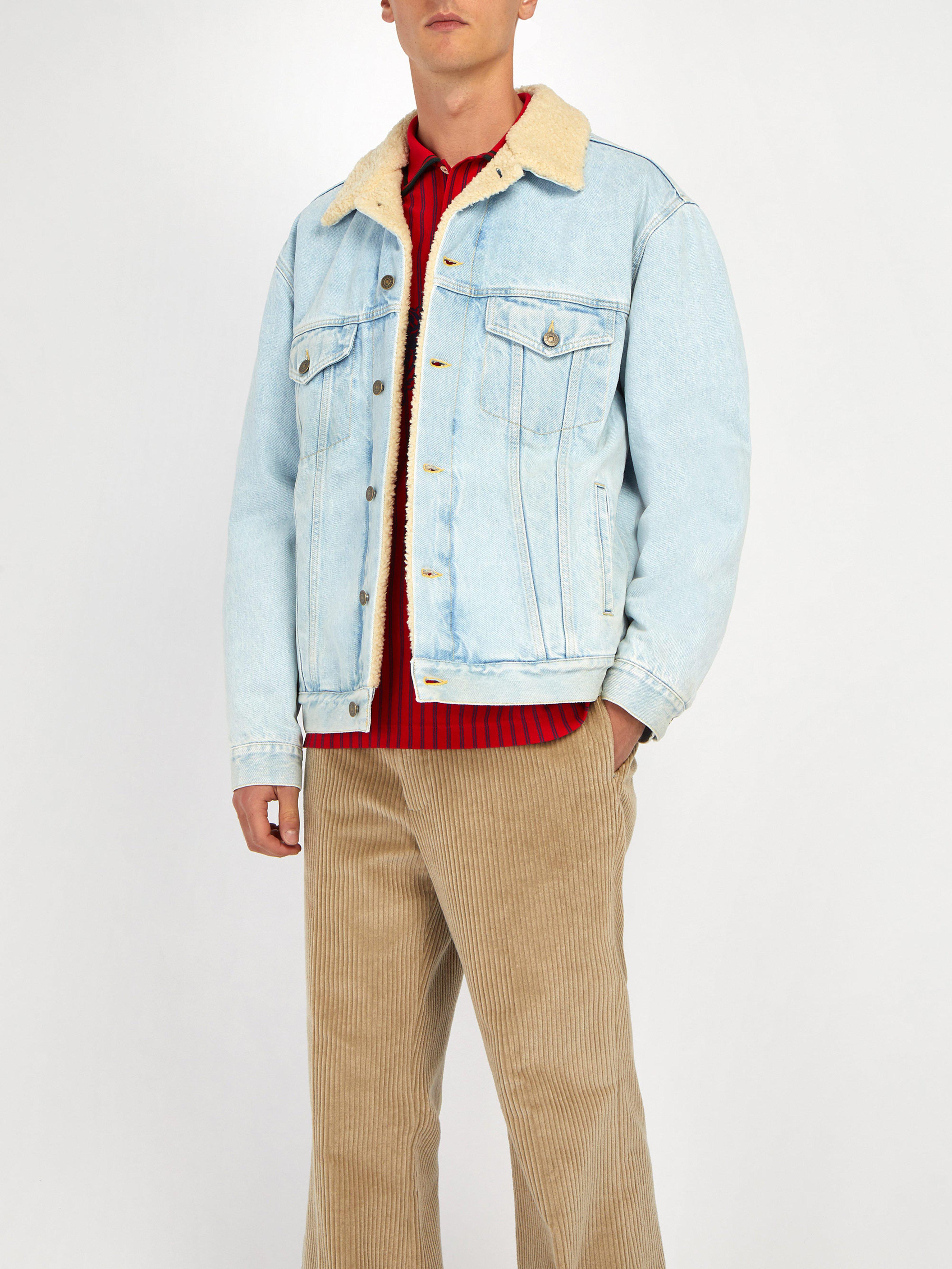 gucci veste en jean avec broderies