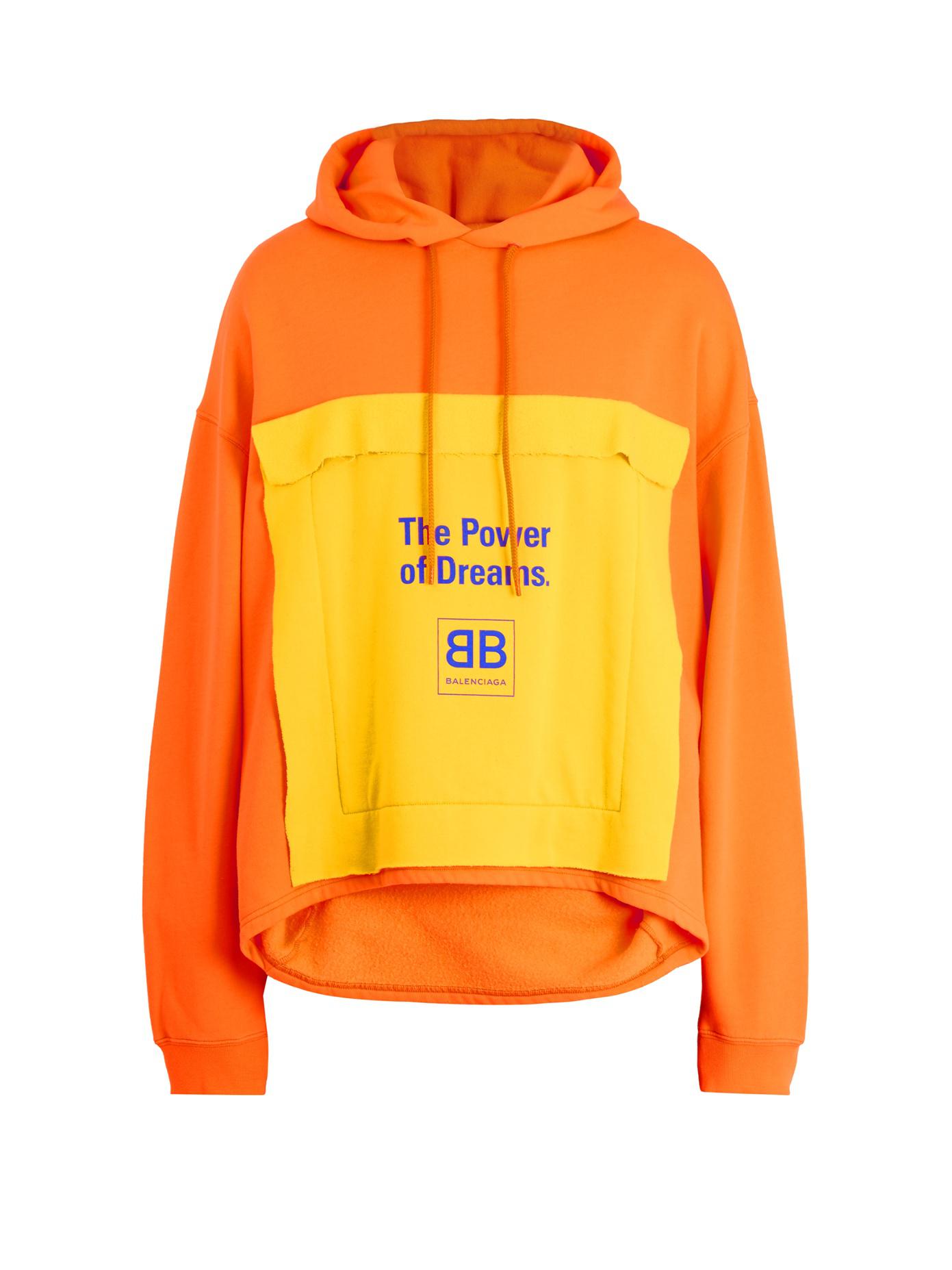 balenciaga hoodie orange