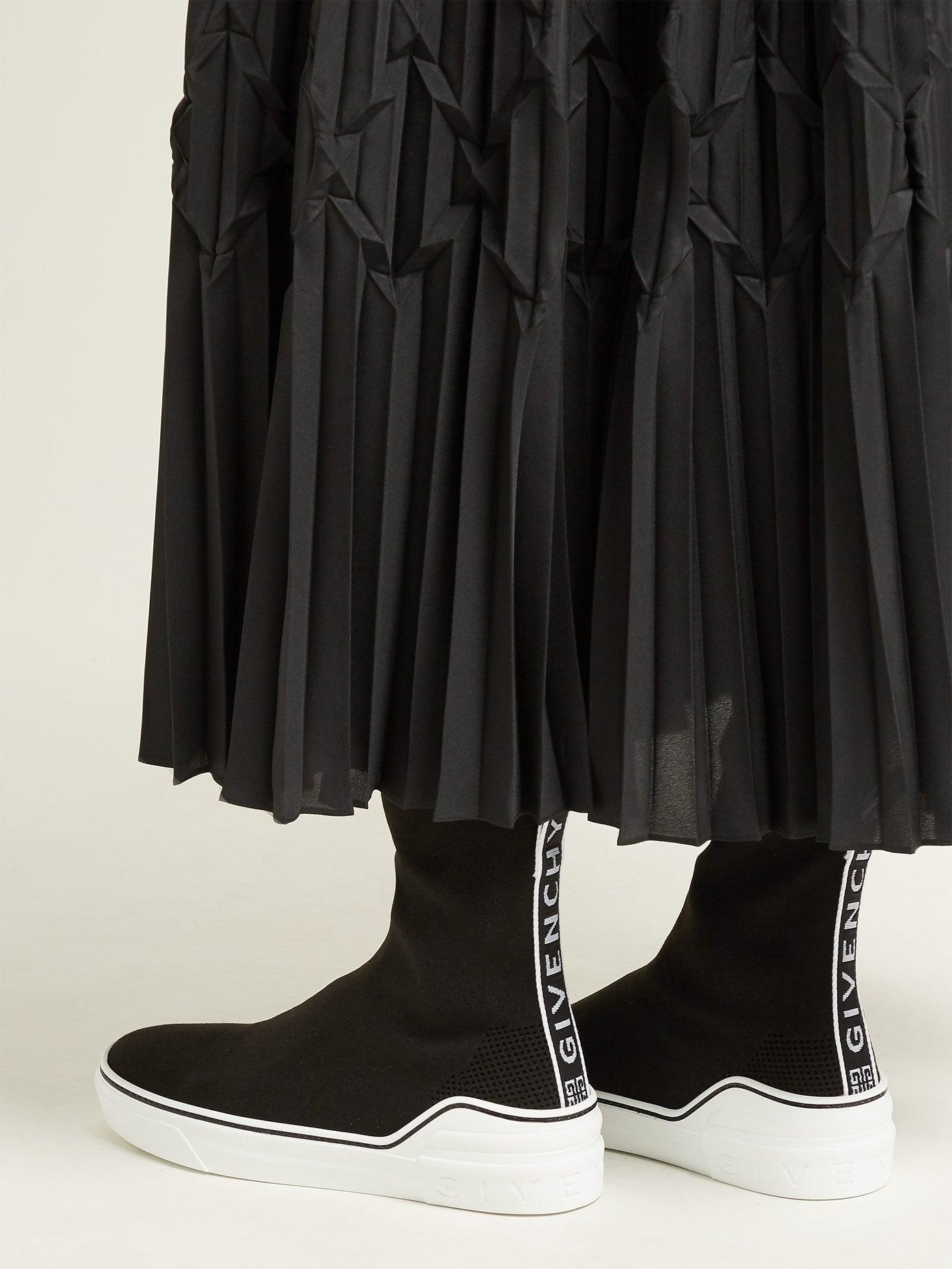 black sock boot trainers