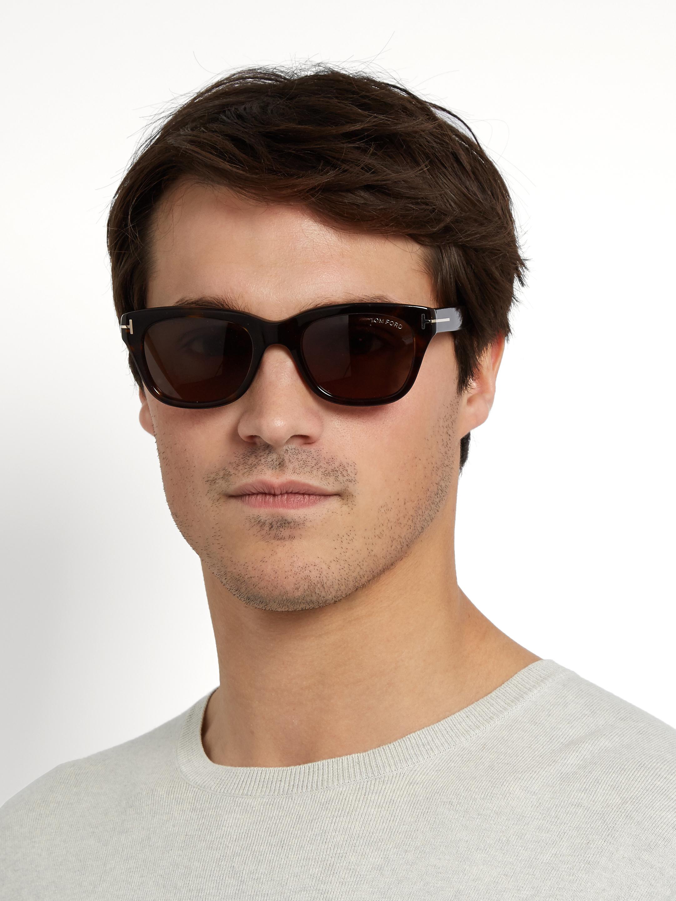 Tom Ford Snowdon Acetate Sunglasses in Brown for Men | Lyst