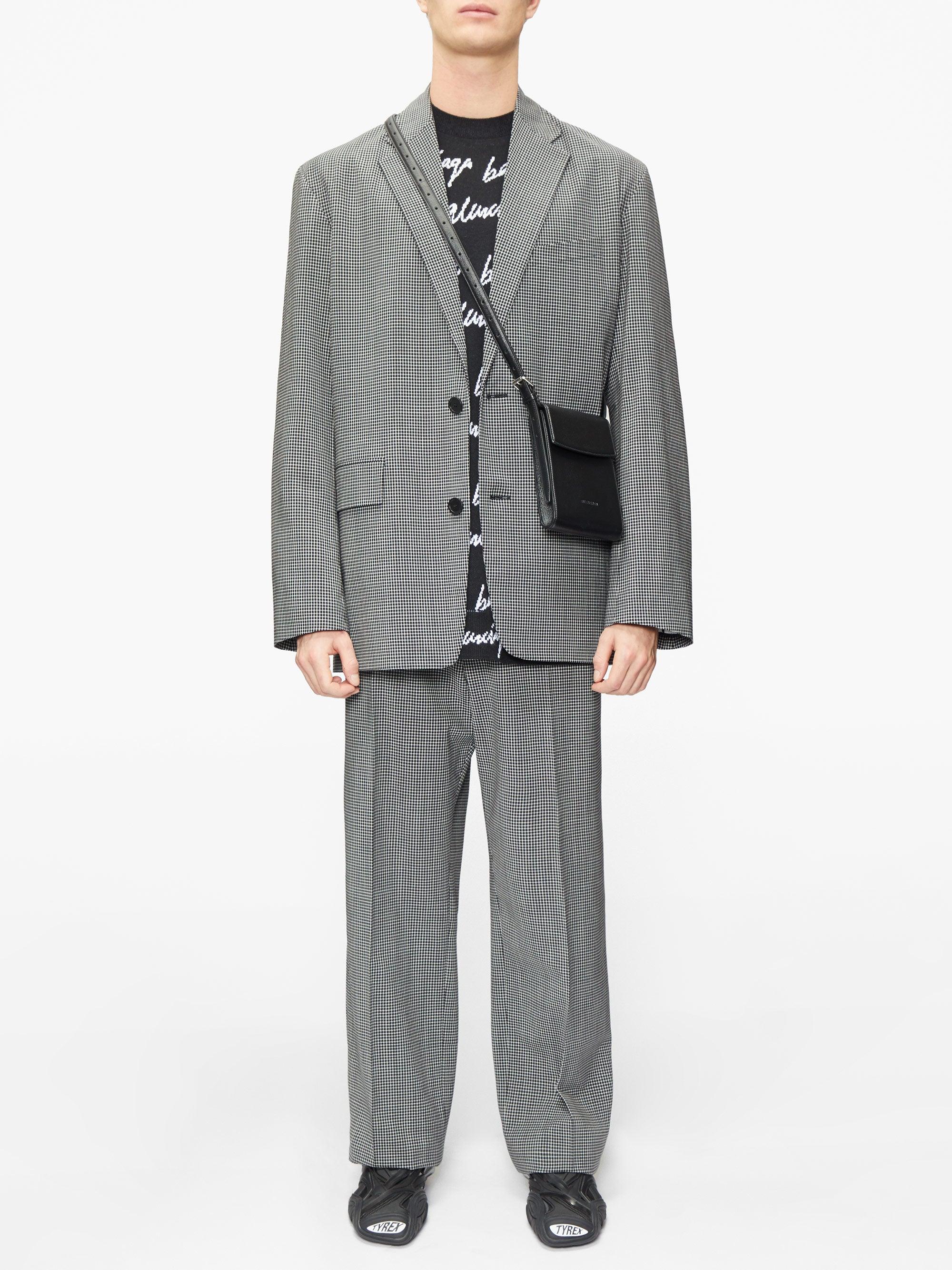 Balenciaga Oversized Wool-blend Twill Suit Jacket in Grey (Gray) for ...