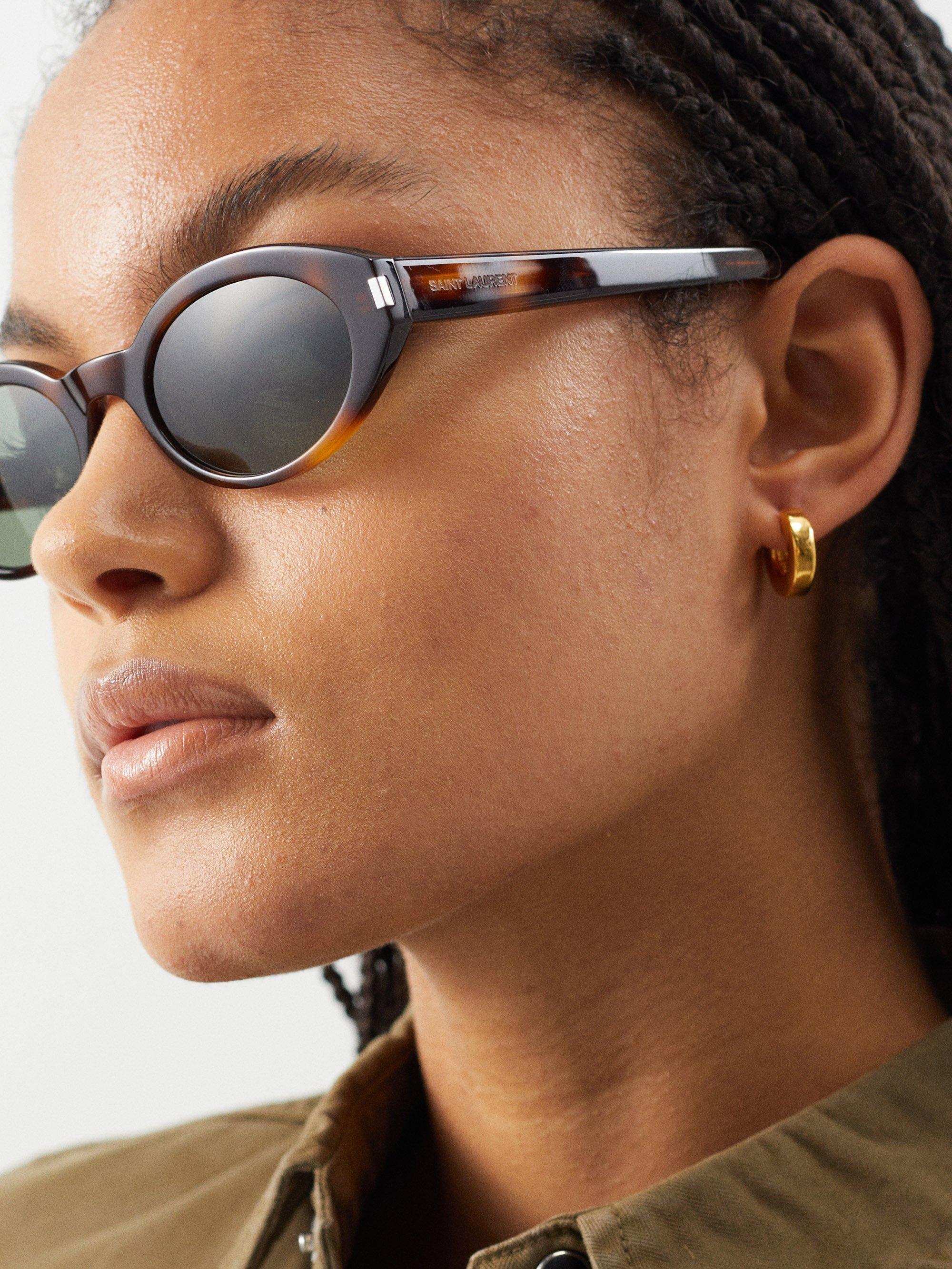 Saint laurent hotsell oval sunglasses