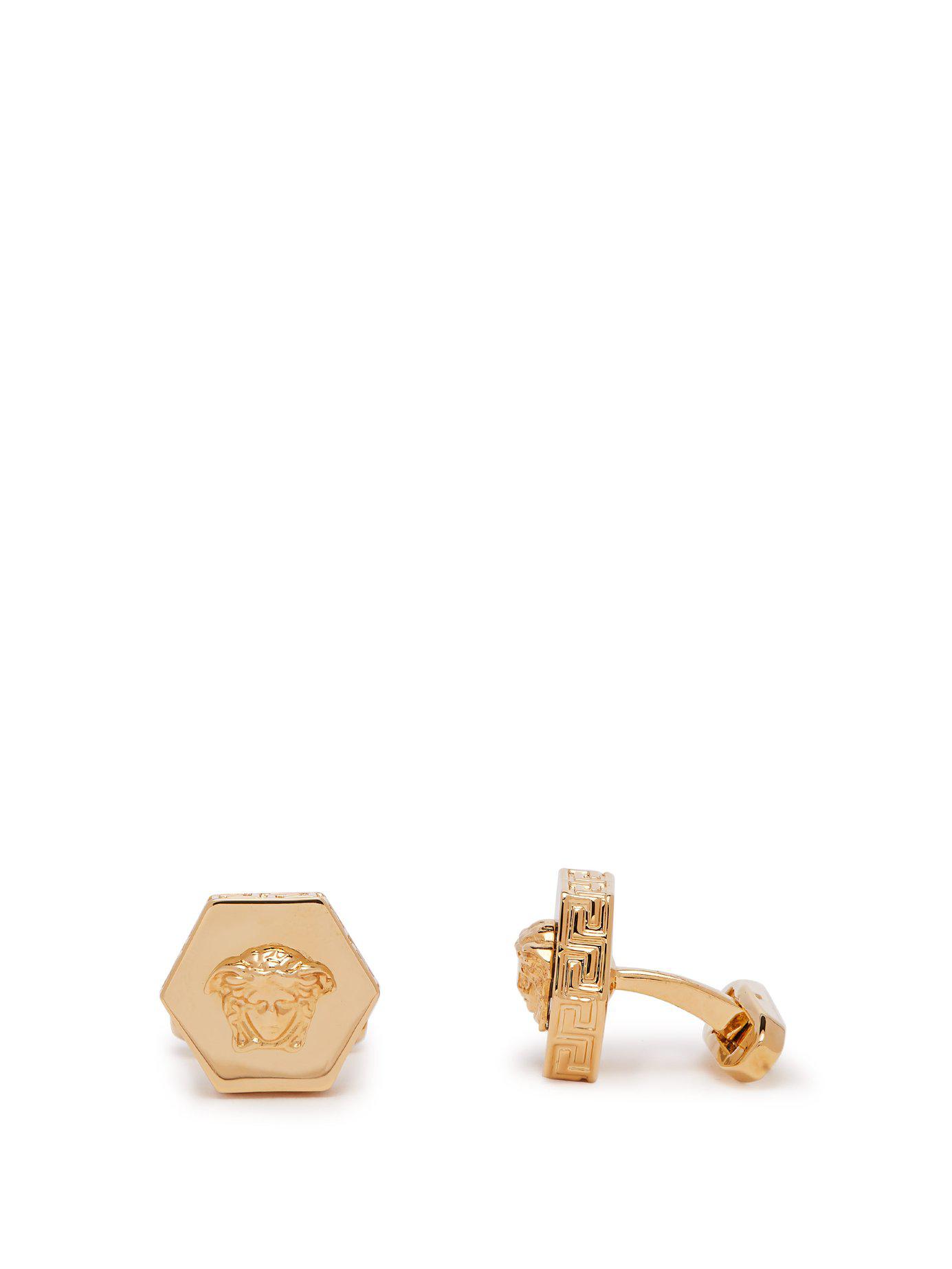 Versace Medusa Goldtone Cufflinks in Metallic for Men Lyst