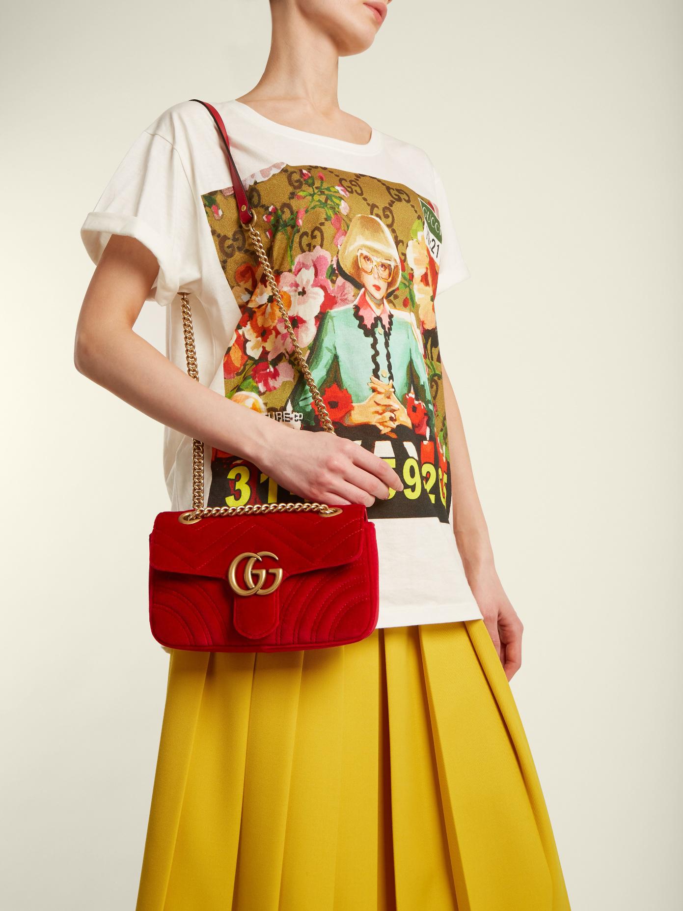 er der Blueprint vandring Gucci Gg Marmont Velvet Mini Shoulder Bag Red | Natural Resource Department