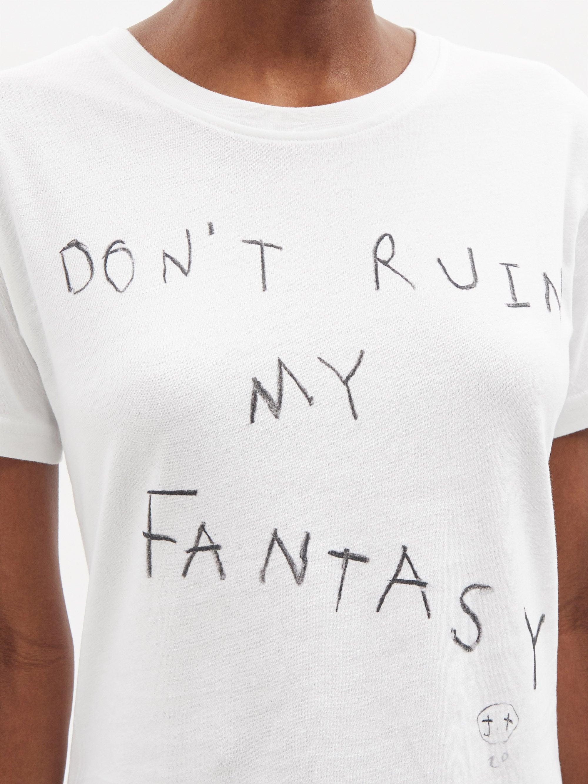 Ludovic de Saint Sernin Don't Ruin My Fantasy-print Cotton-jersey T-shirt  in White | Lyst UK