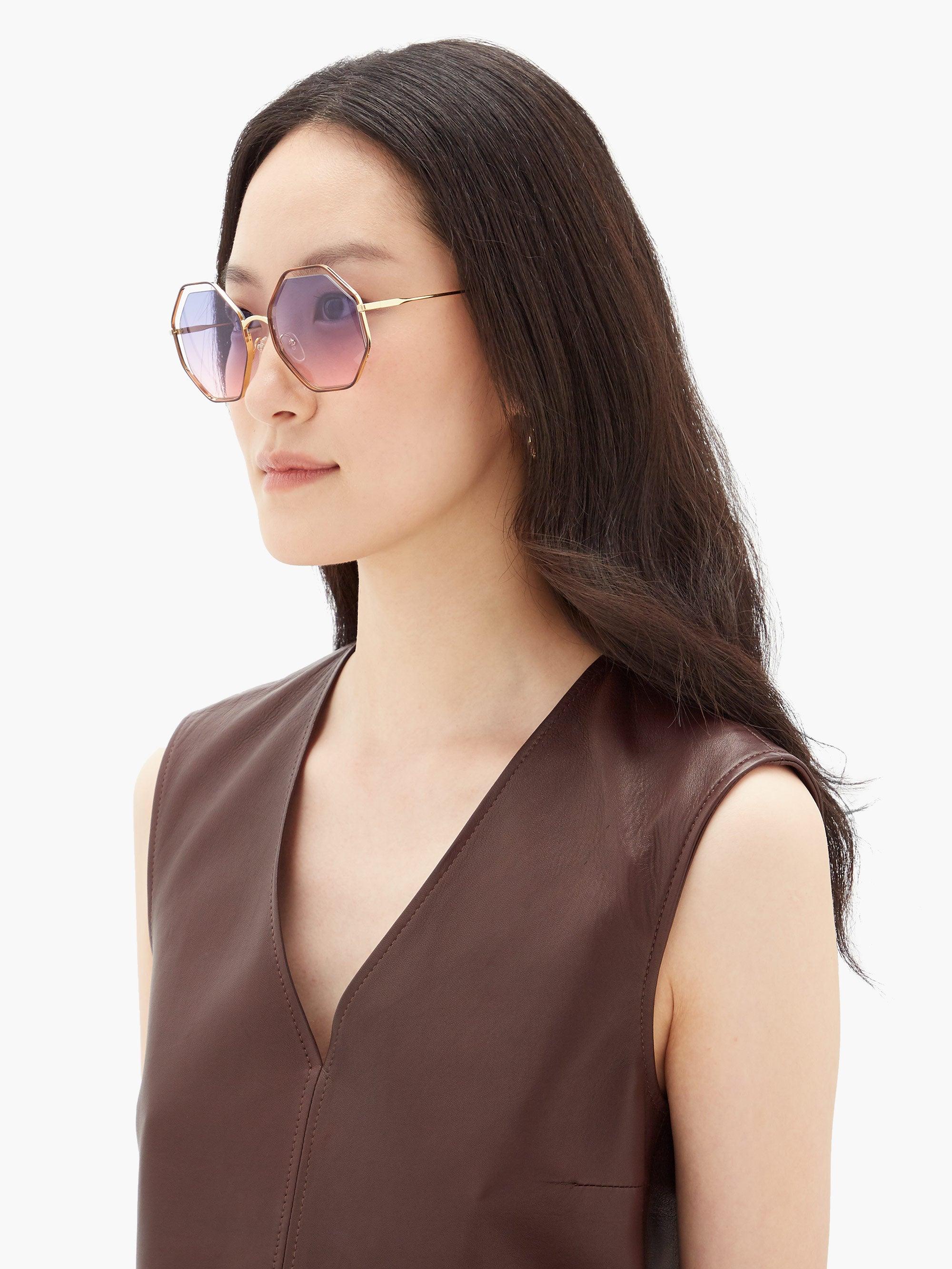 Chloé Poppy Octagonal Sunglasses | Lyst UK