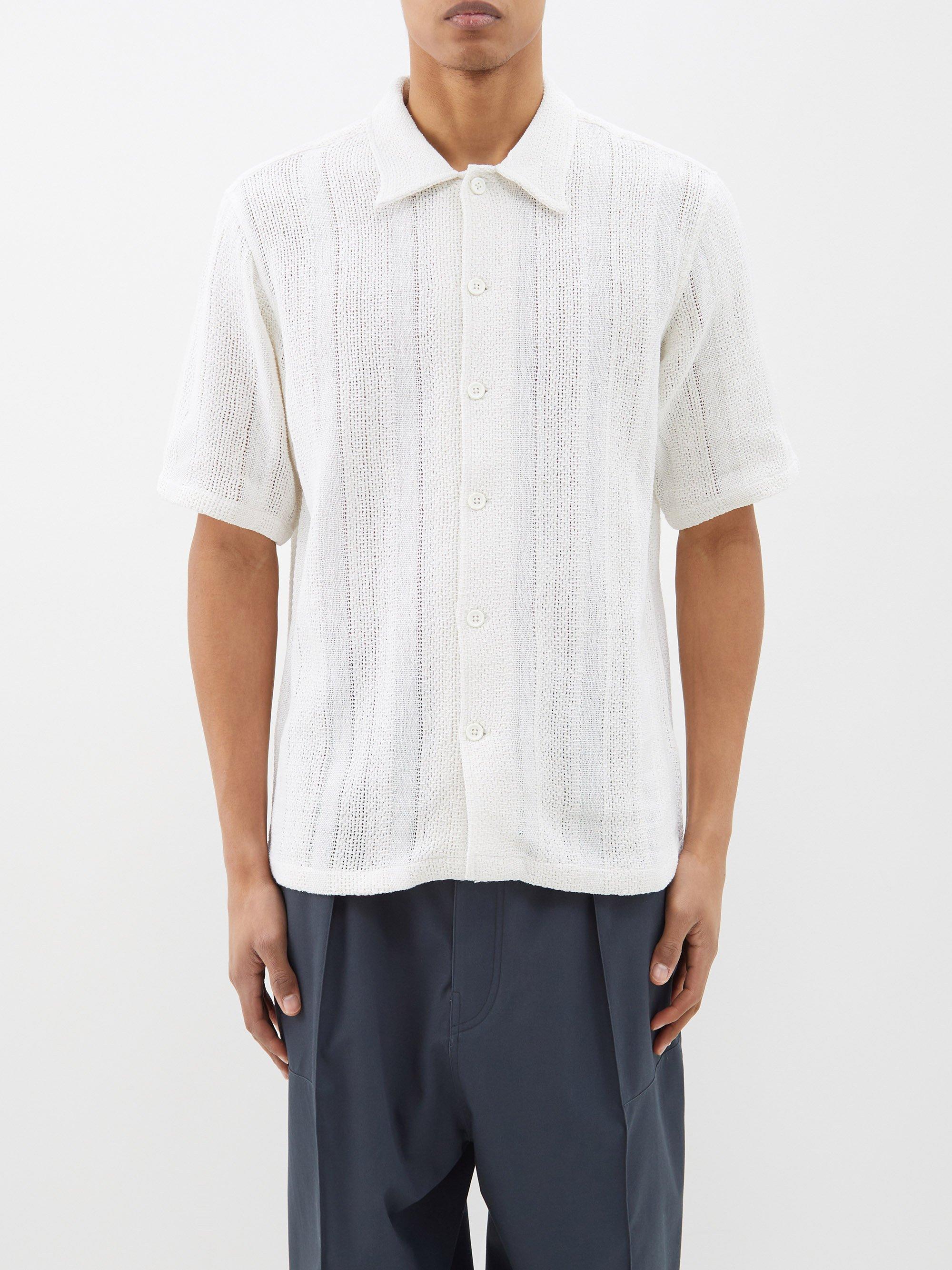 sunflower Spacey Woven-cotton Shirt in White for Men | Lyst