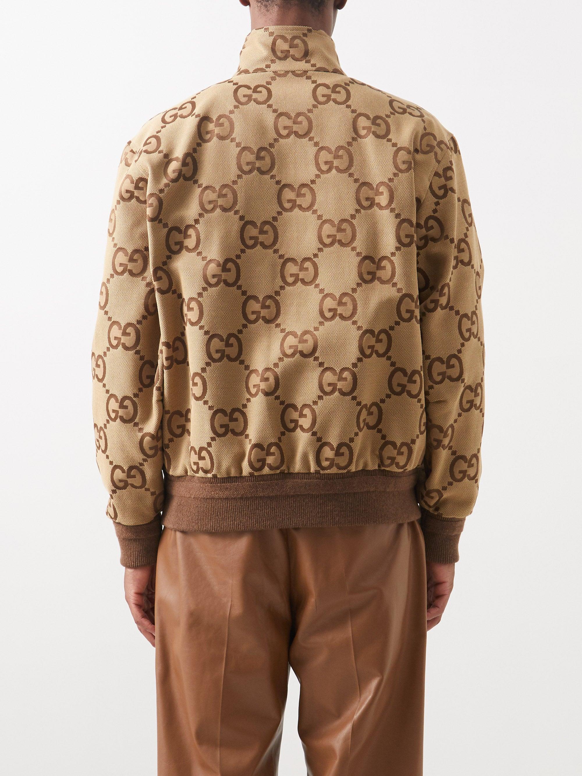 Gucci GG-jacquard Cotton-blend Canvas Bomber Jacket for Men | Lyst