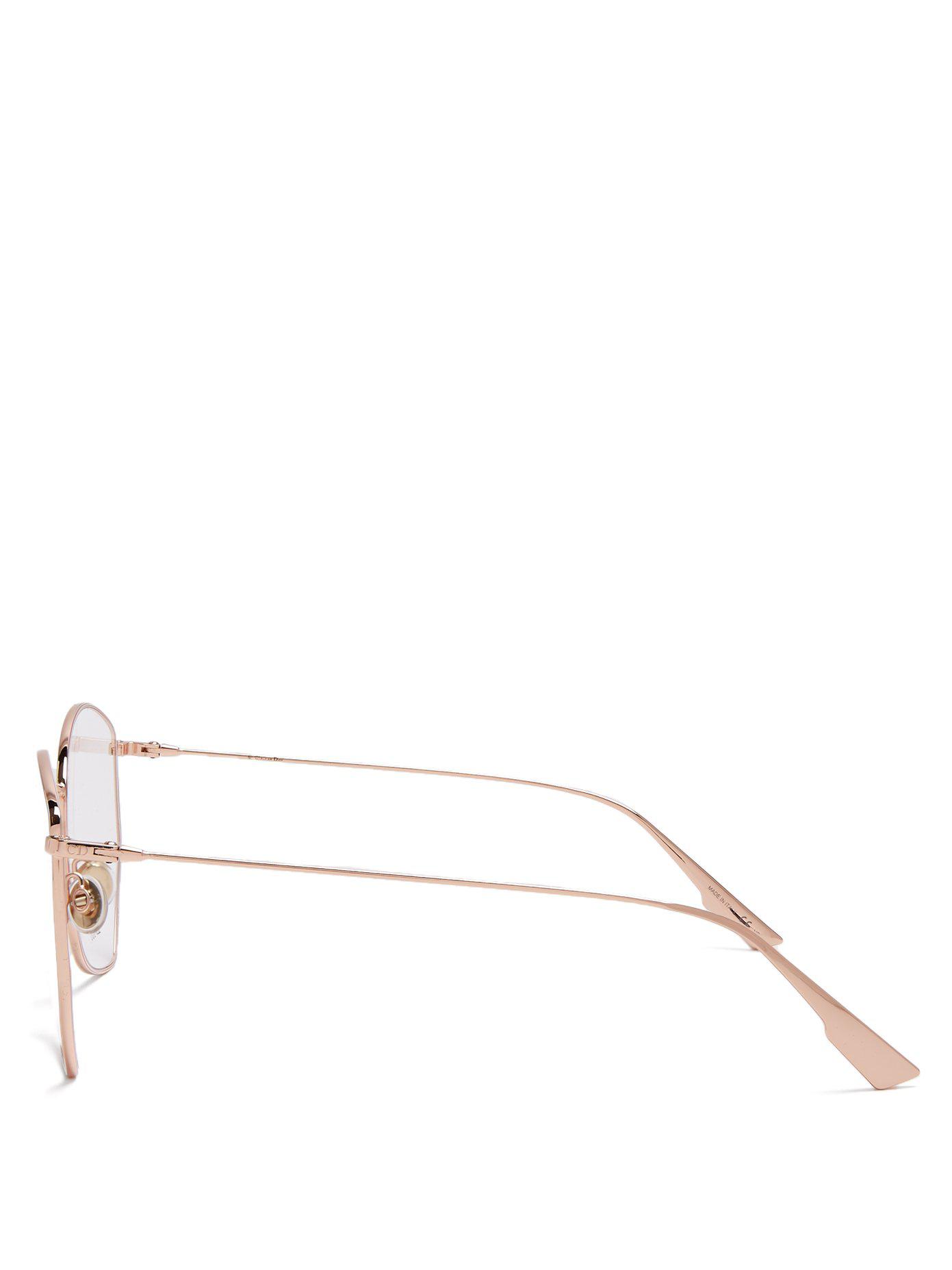 dior gold frame glasses