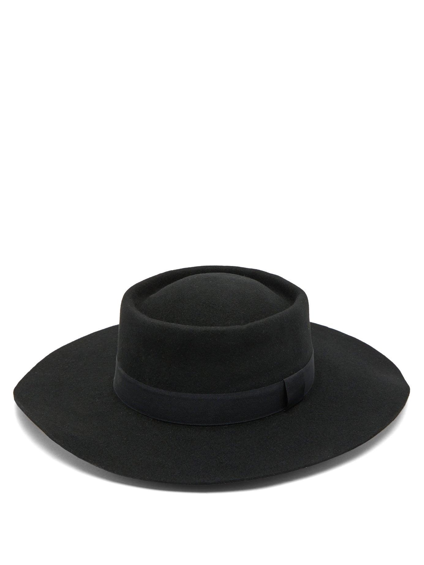 Acheval Pampa Felt Gaucho Hat in Black 