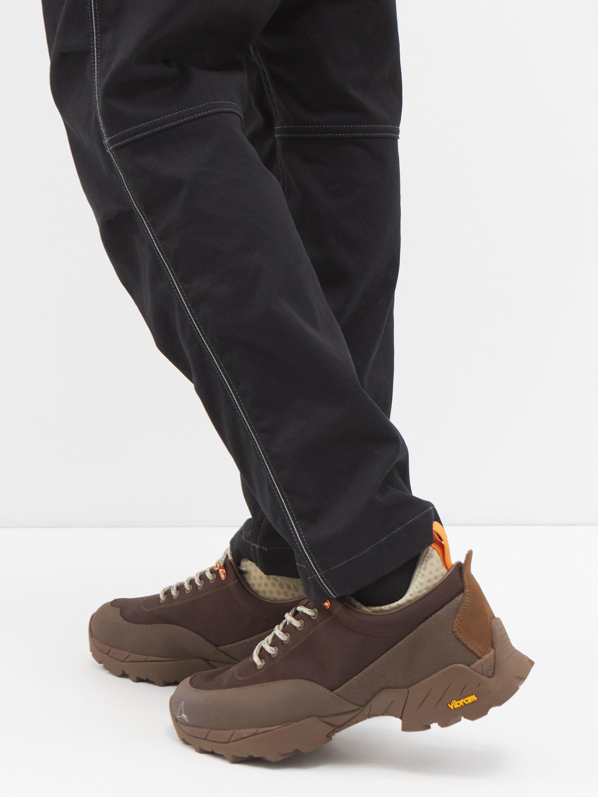 Roa Neal Mesh And Leather Hiking Trainers in Brown for Men | Lyst